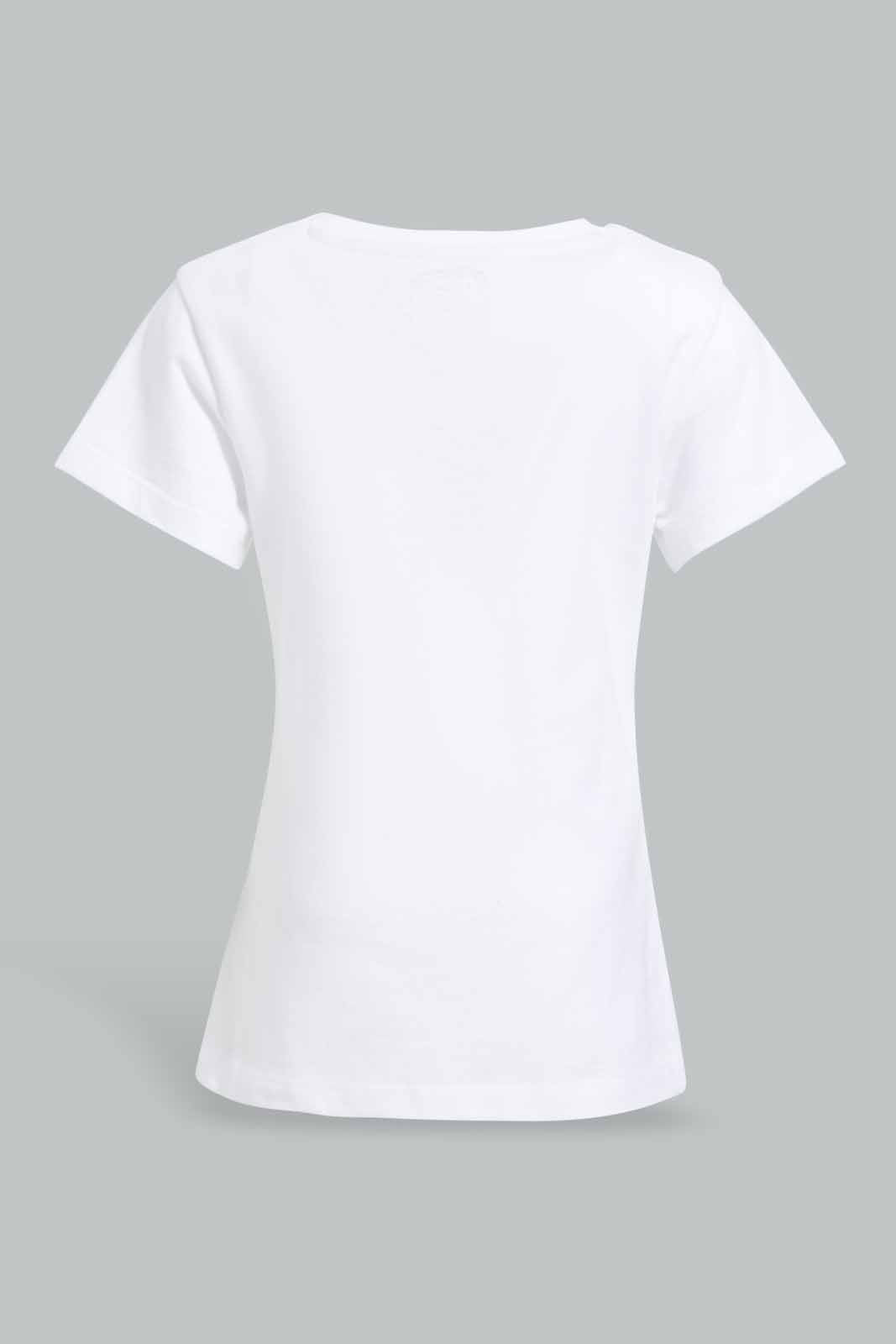 Redtag-White-Cute-Friends-Printed-T-Shirt-Category:T-Shirts,-CHR,-Colour:White,-Filter:Infant-Girls-(3-to-24-Mths),-ING-T-Shirts,-New-In,-New-In-ING-APL,-Non-Sale,-S22B,-Section:Kidswear,-TBL-Infant-Girls-