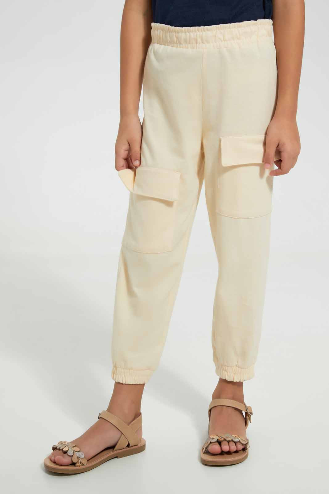 Beige Cargo Pant