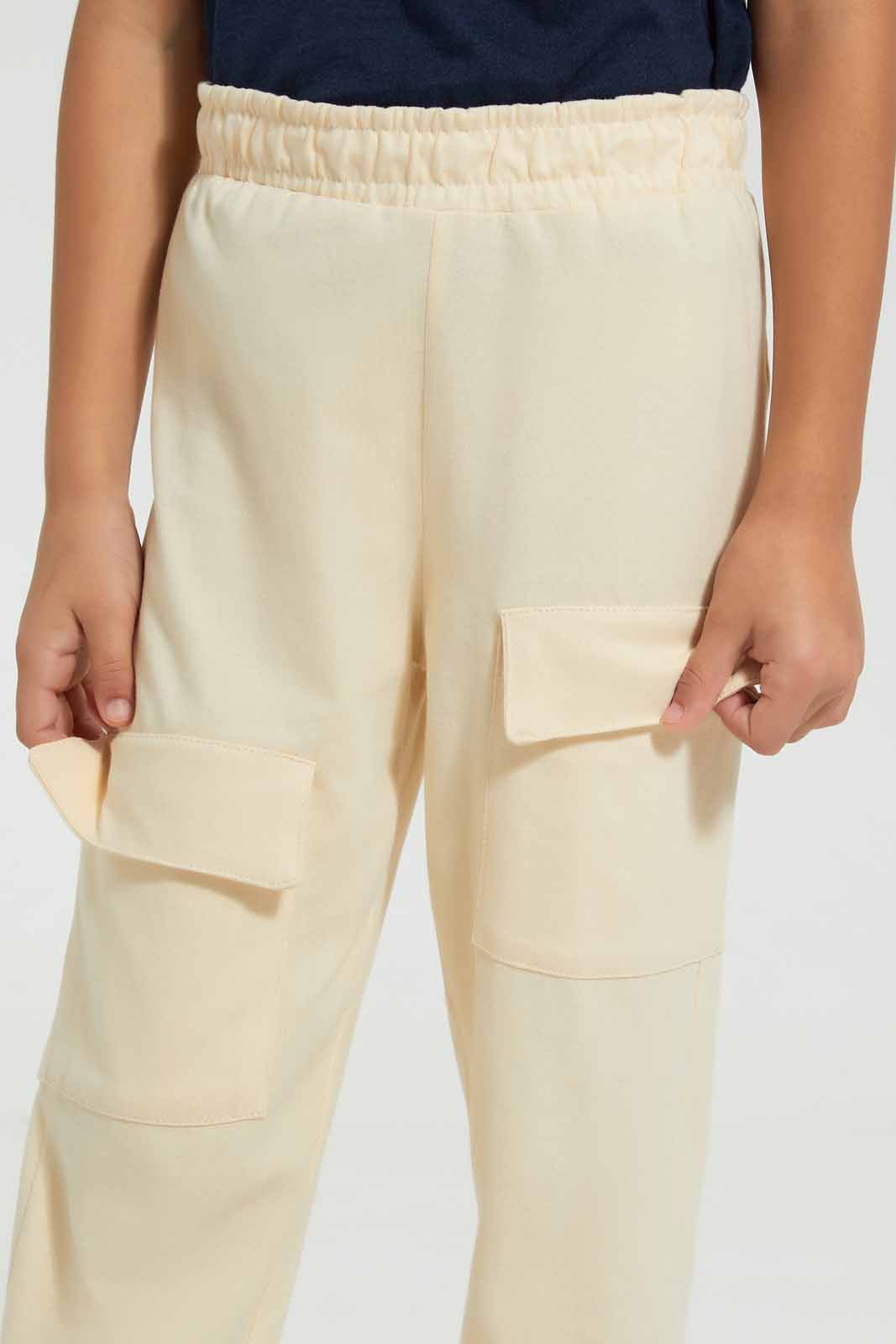 Beige Cargo Pant