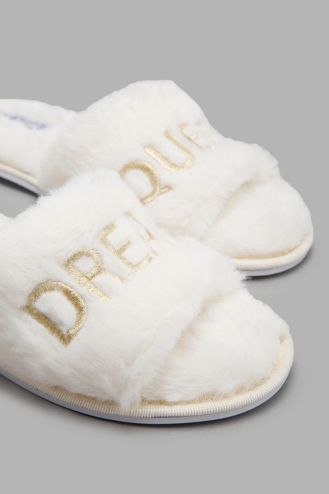 Redtag-Ivory-Dream-Queen-Slipper-Category:Slippers,-Colour:Ivory,-Filter:Women's-Footwear,-New-In,-New-In-Women-FOO,-Non-Sale,-Section:Women,-W22A,-Women-Slippers-Women's-