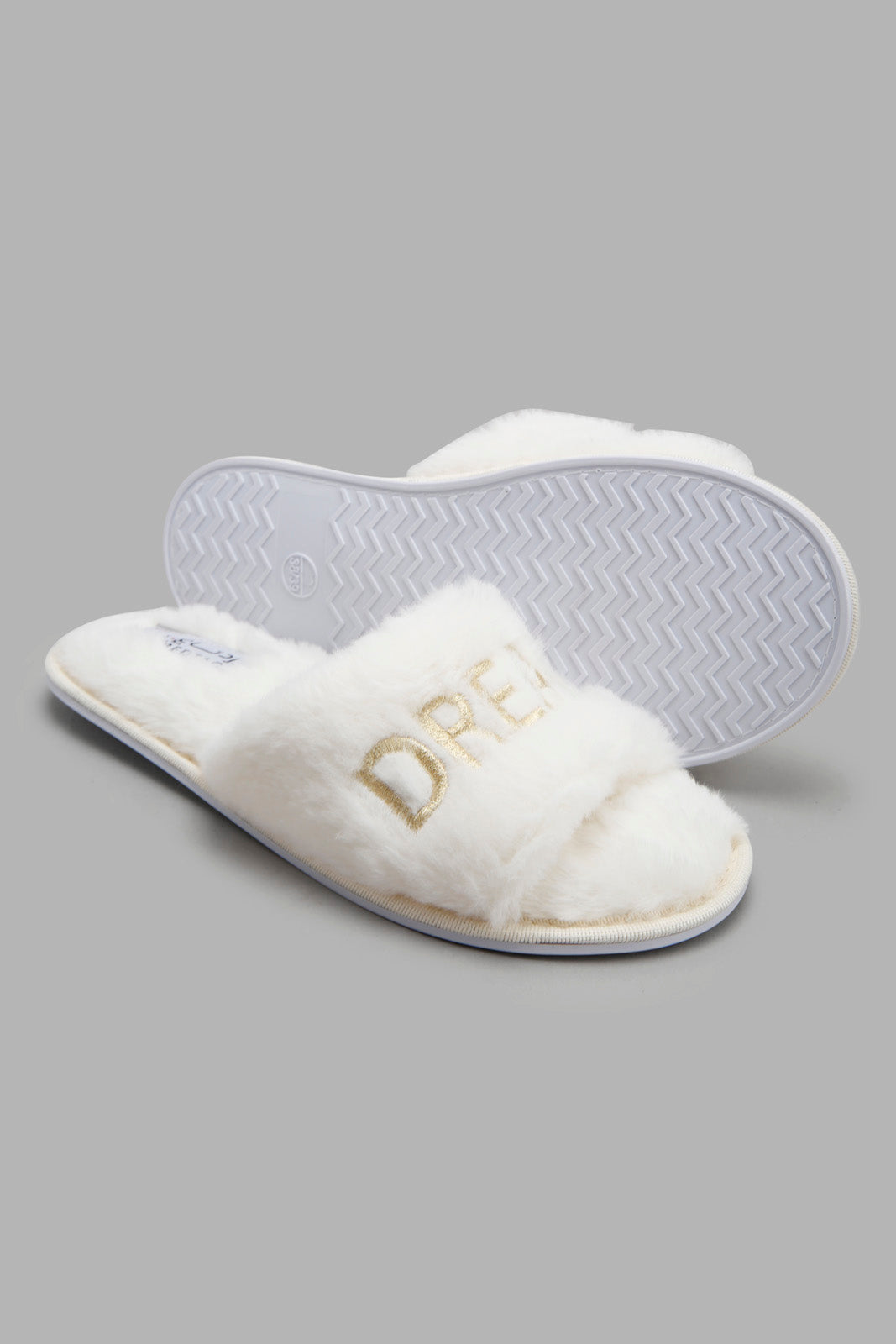 Redtag-Ivory-Dream-Queen-Slipper-Category:Slippers,-Colour:Ivory,-Filter:Women's-Footwear,-New-In,-New-In-Women-FOO,-Non-Sale,-Section:Women,-W22A,-Women-Slippers-Women's-