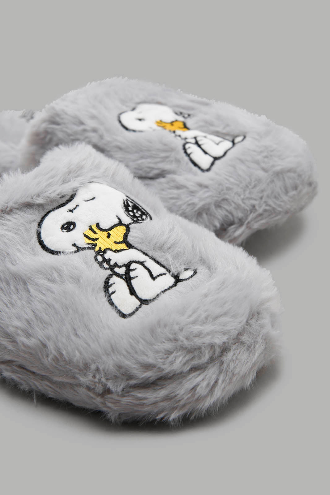 Redtag-Grey-Snoopy-Slipper-Category:Slippers,-Colour:Grey,-Deals:New-In,-Filter:Women's-Footwear,-New-In-Women-FOO,-Non-Sale,-Section:Women,-W22A,-Women-Slippers-Women's-