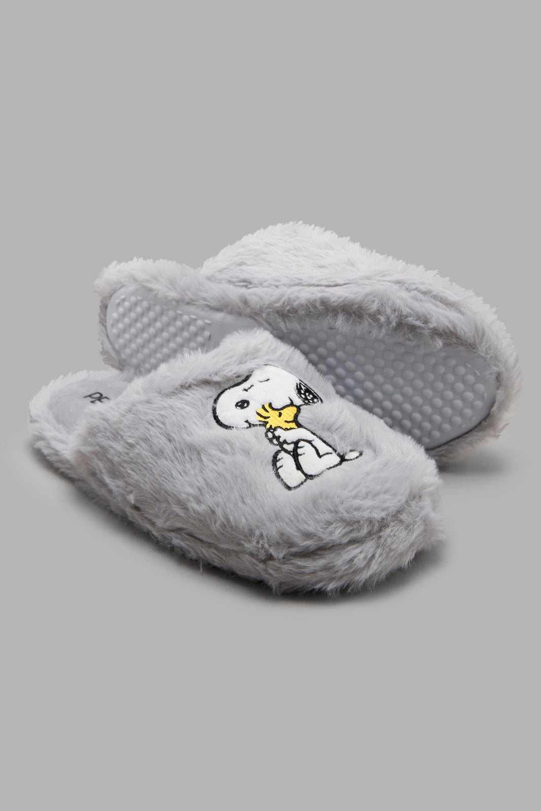 Redtag-Grey-Snoopy-Slipper-Category:Slippers,-Colour:Grey,-Deals:New-In,-Filter:Women's-Footwear,-New-In-Women-FOO,-Non-Sale,-Section:Women,-W22A,-Women-Slippers-Women's-