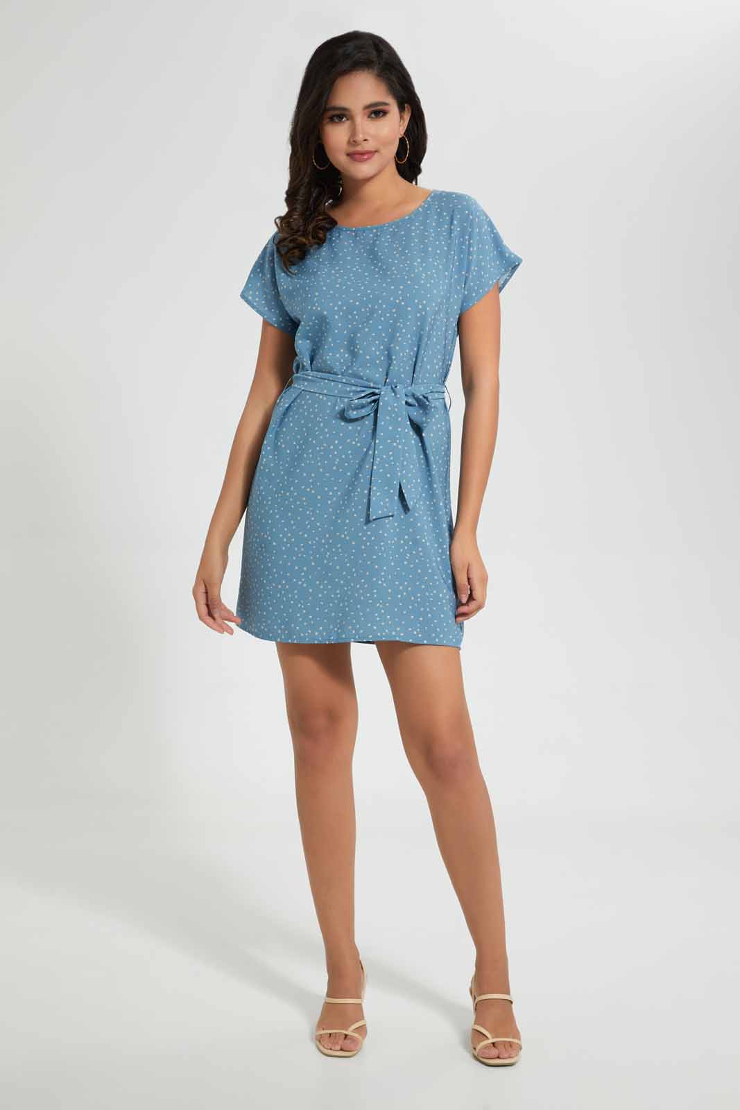 Redtag-Assorted-Printed-Dress-With-Belt-Dresses-Women's-
