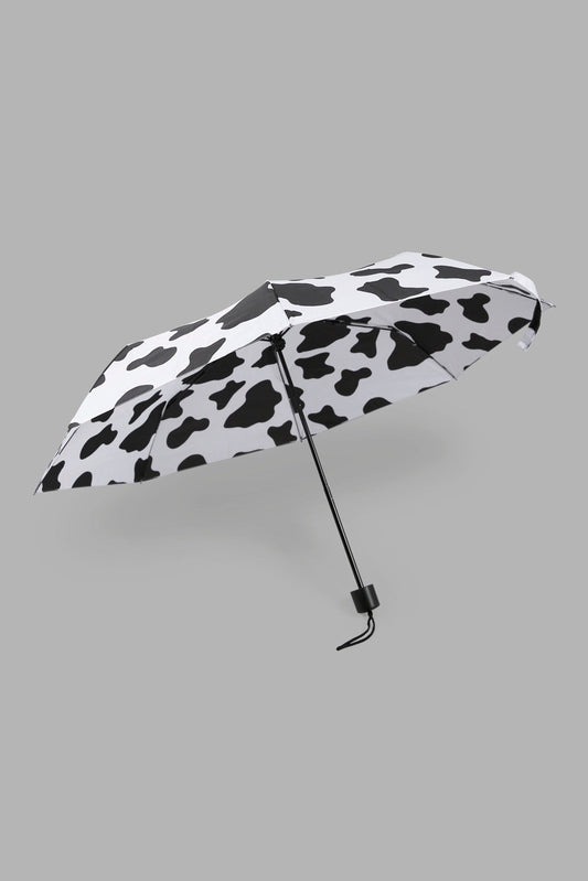 Redtag-Black/White-3-Fold-Umbrella-Category:Umbrellas,-Colour:Assorted,-Filter:Travel-Accessories,-IMP-Umbrellas,-New-In,-New-In-IMP-ACC,-Non-Sale,-Section:Travel,-W22O-Travel-Accessories-