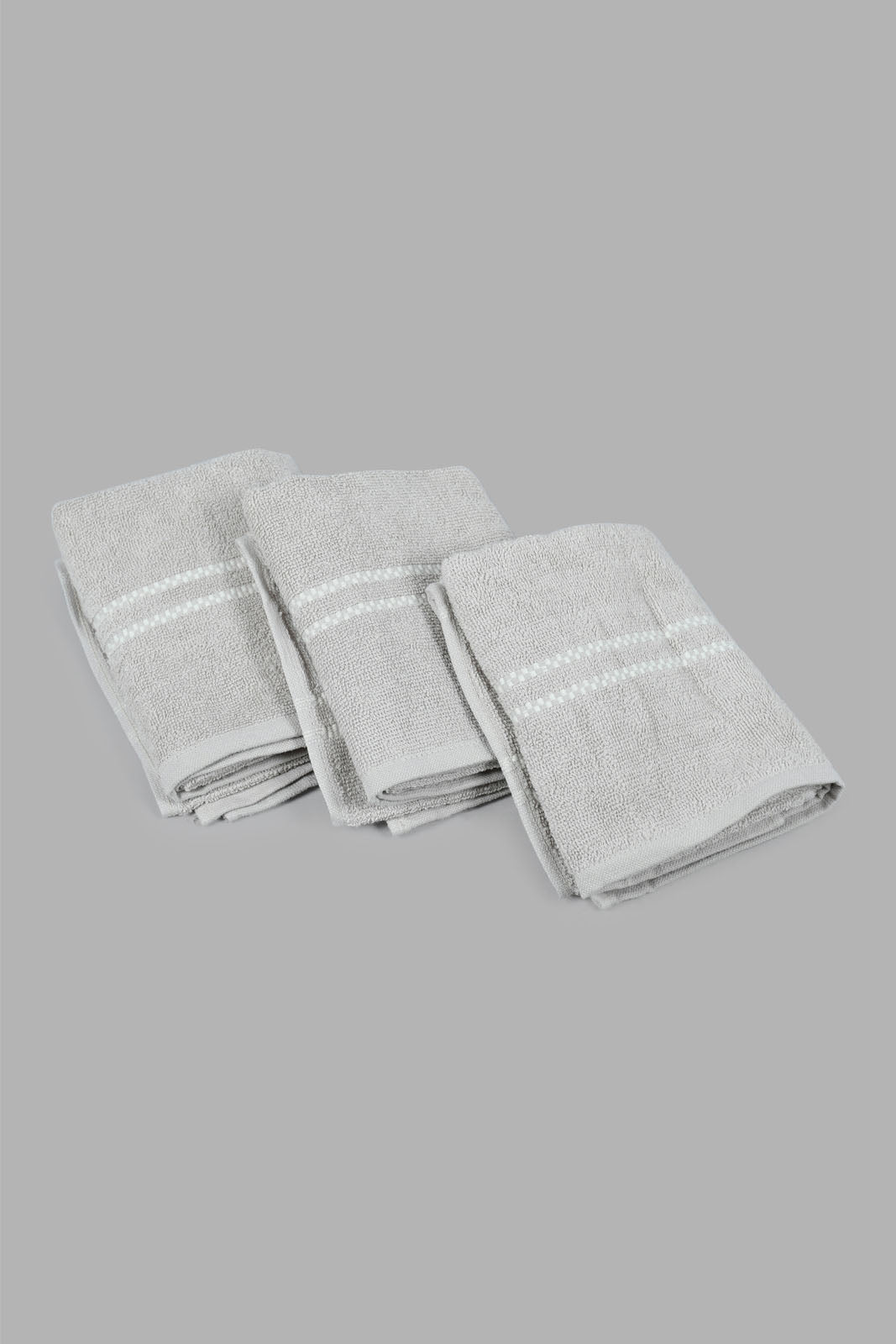 Grey Hand Towel Set (3 Piece)