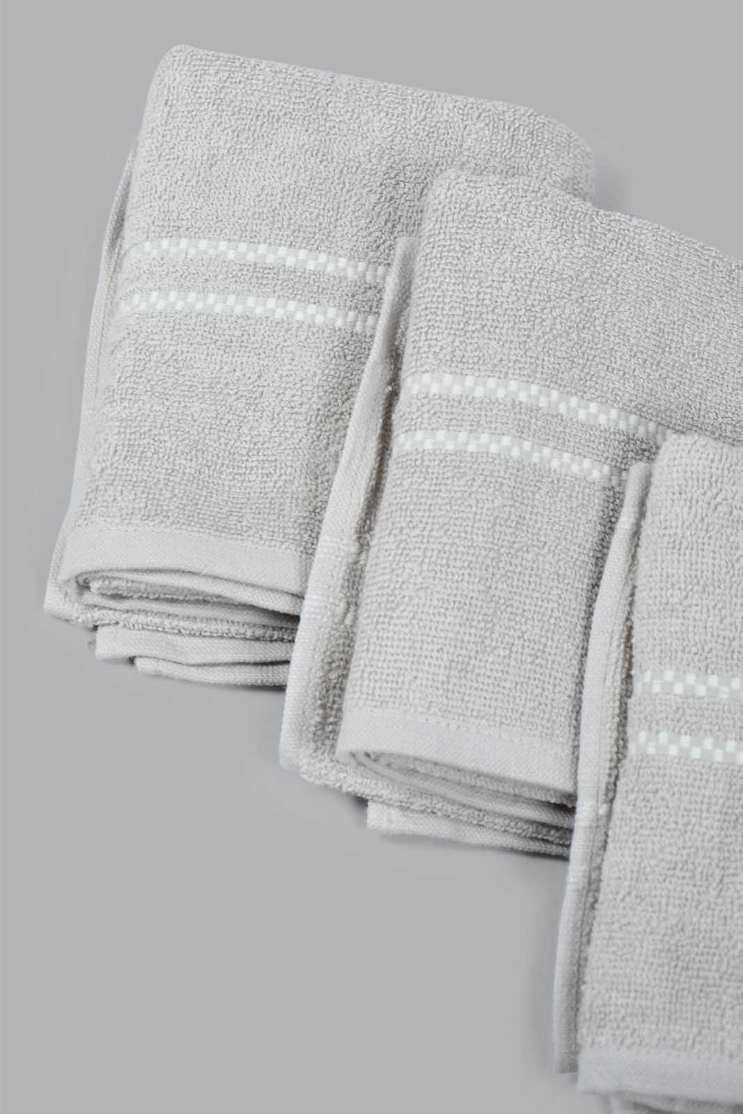 Grey Hand Towel Set (3 Piece)