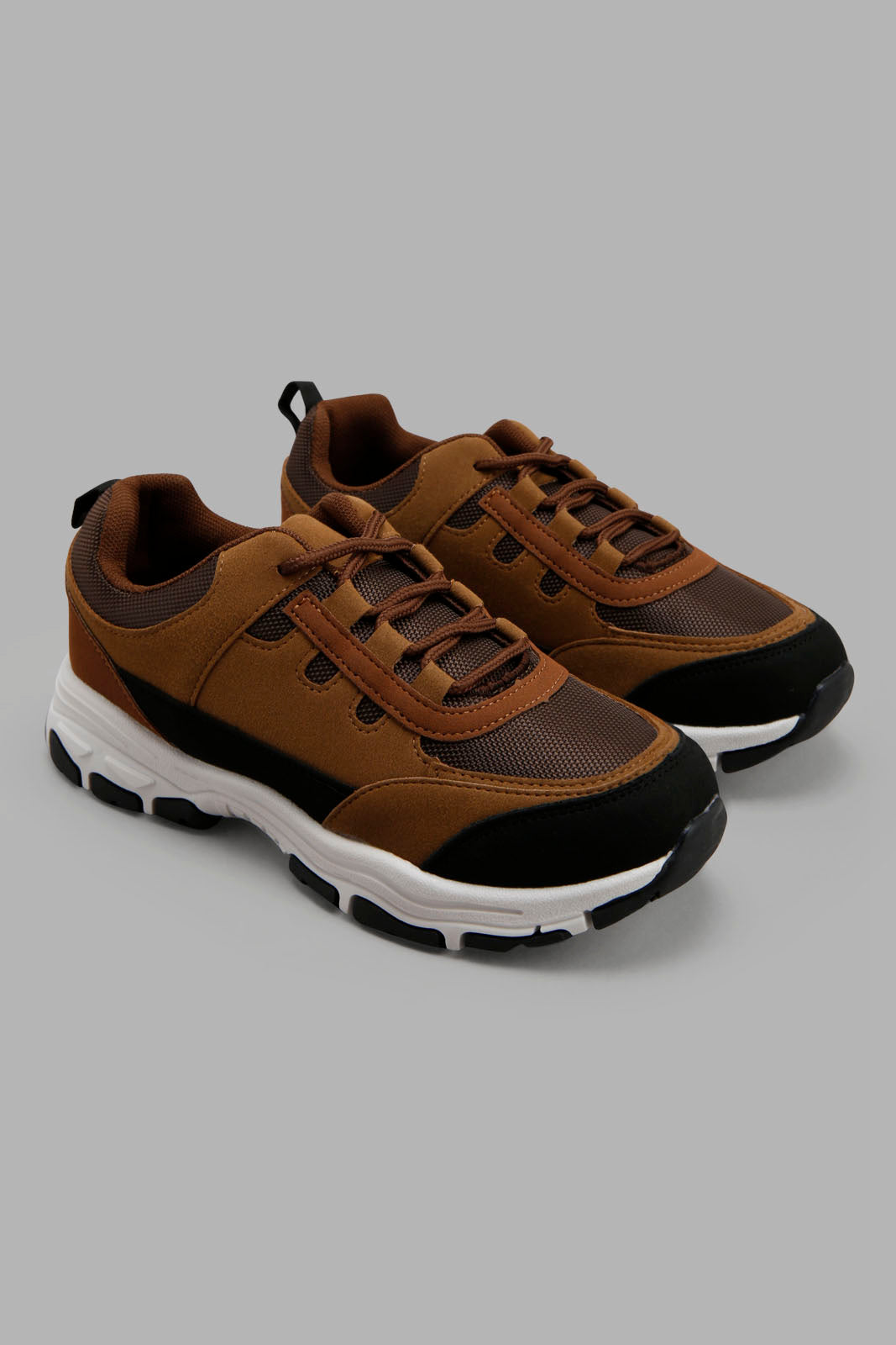 Redtag-Brown-Cut-Out-Upper-Sneaker-BSR-Trainers,-Category:Trainers,-Colour:Brown,-Deals:New-In,-Filter:Boys-Footwear-(5-to-14-Yrs),-New-In-BSR-FOO,-Non-Sale,-Section:Boys-(0-to-14Yrs),-W22A-Senior-Boys-5 to 14 Years