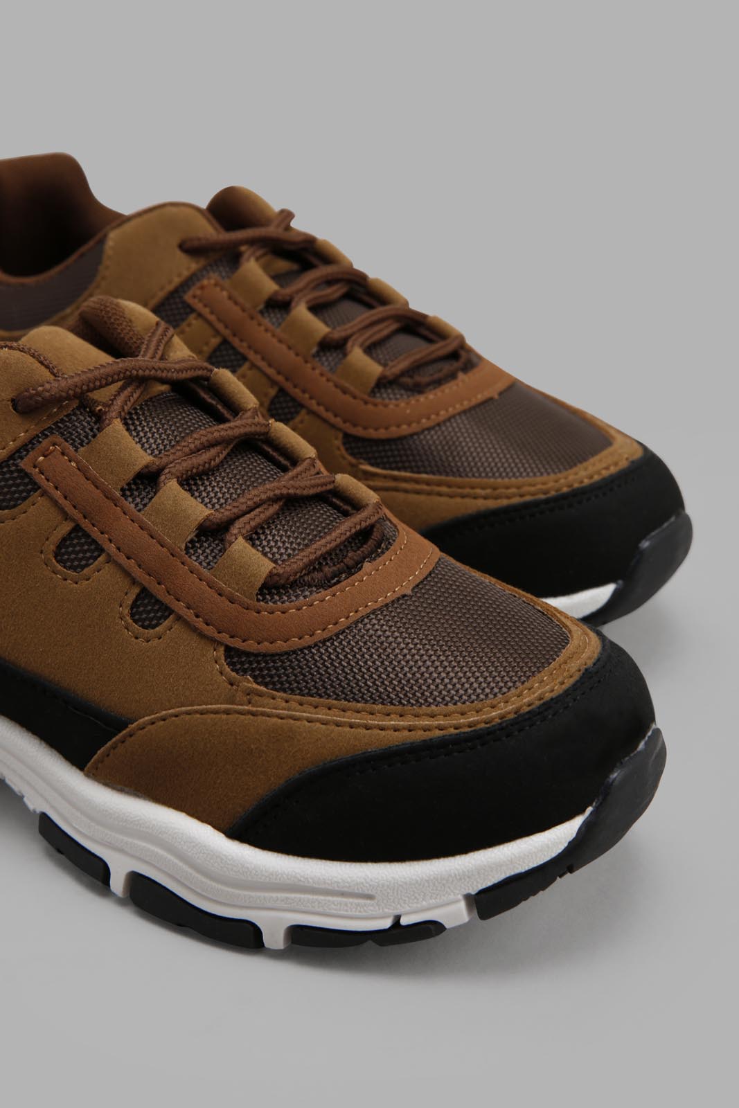 Redtag-Brown-Cut-Out-Upper-Sneaker-BSR-Trainers,-Category:Trainers,-Colour:Brown,-Deals:New-In,-Filter:Boys-Footwear-(5-to-14-Yrs),-New-In-BSR-FOO,-Non-Sale,-Section:Boys-(0-to-14Yrs),-W22A-Senior-Boys-5 to 14 Years
