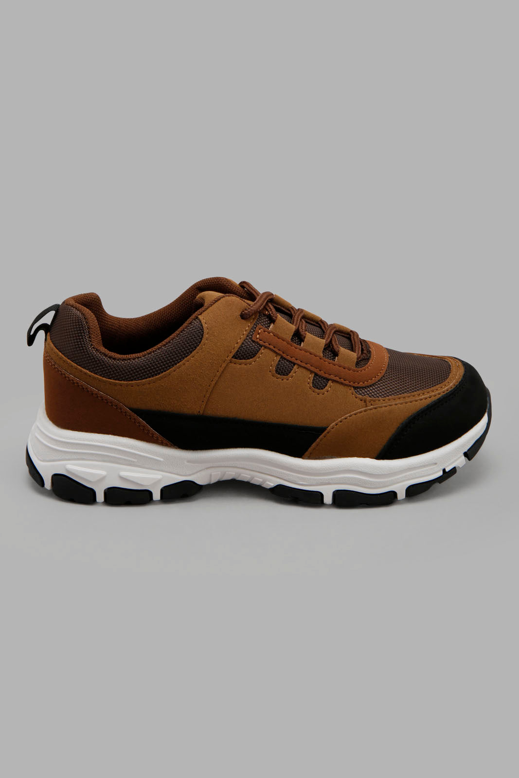 Redtag-Brown-Cut-Out-Upper-Sneaker-BSR-Trainers,-Category:Trainers,-Colour:Brown,-Deals:New-In,-Filter:Boys-Footwear-(5-to-14-Yrs),-New-In-BSR-FOO,-Non-Sale,-Section:Boys-(0-to-14Yrs),-W22A-Senior-Boys-5 to 14 Years