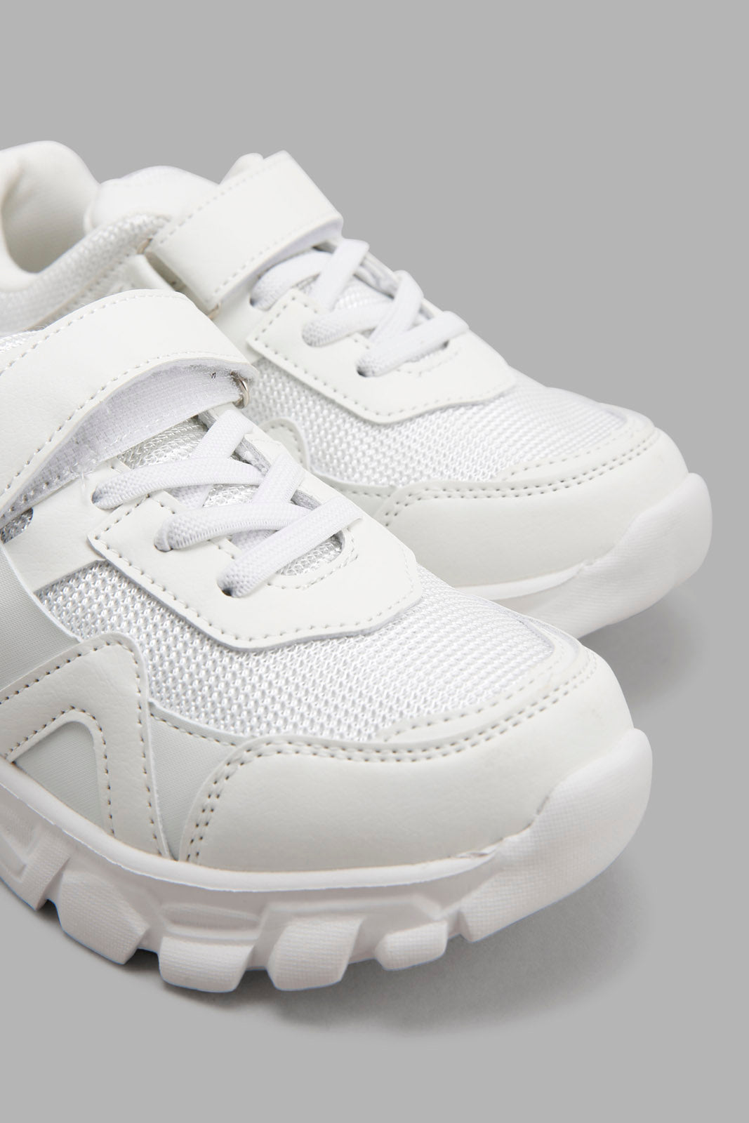 Redtag-White-Fabric-Block-Chunky-Sneaker-BSR-Trainers,-Category:Trainers,-Colour:White,-Filter:Boys-Footwear-(5-to-14-Yrs),-New-In,-New-In-BSR-FOO,-Non-Sale,-Section:Boys-(0-to-14Yrs),-W22O-Senior-Boys-5 to 14 Years