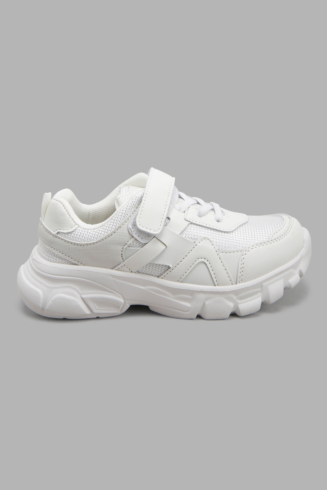 Redtag-White-Fabric-Block-Chunky-Sneaker-BSR-Trainers,-Category:Trainers,-Colour:White,-Filter:Boys-Footwear-(5-to-14-Yrs),-New-In,-New-In-BSR-FOO,-Non-Sale,-Section:Boys-(0-to-14Yrs),-W22O-Senior-Boys-5 to 14 Years