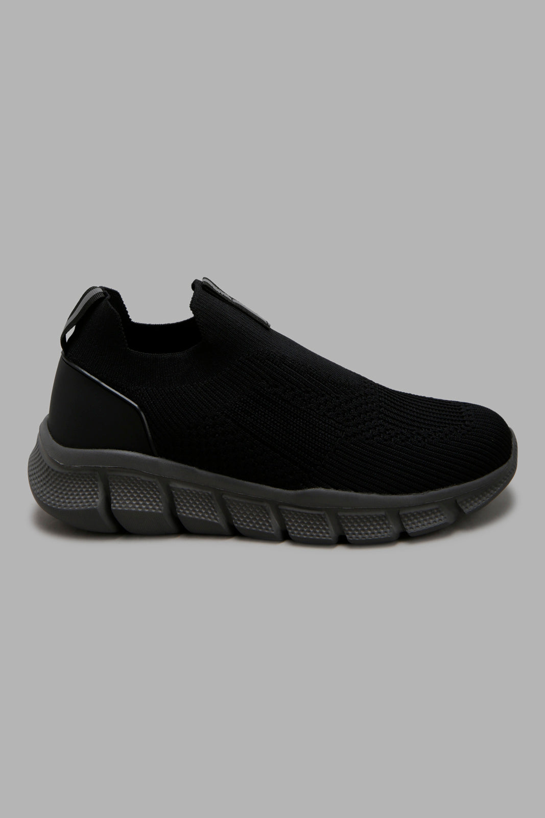 Redtag-Black-Knit-Slip-On-Category:Trainers,-Colour:Black,-Filter:Men's-Footwear,-Men-Trainers,-New-In,-New-In-Men-FOO,-Non-Sale,-Section:Men,-W22A-Men's-