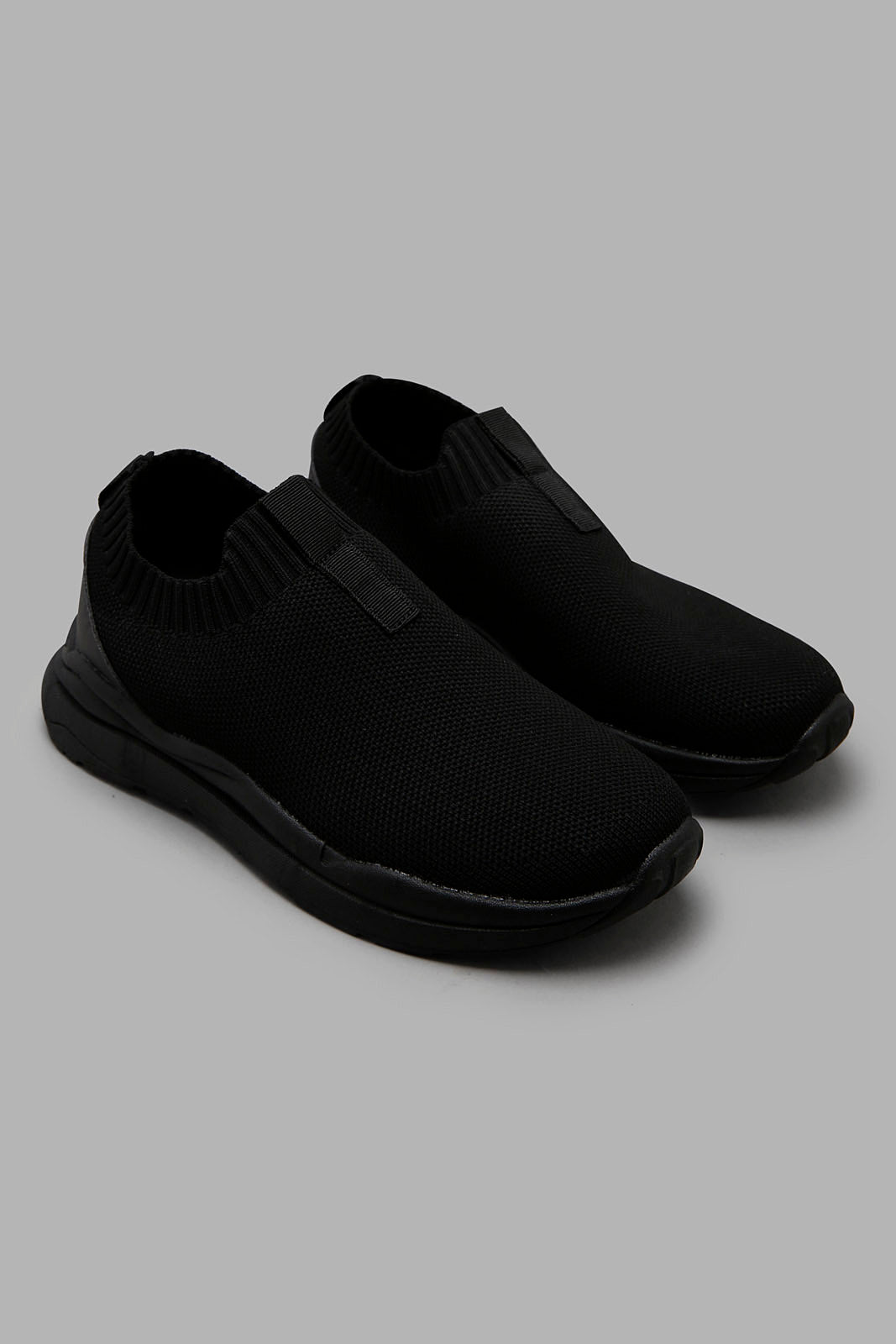 Redtag-Black-Knit-Slip-On-BSR-Trainers,-Category:Trainers,-Colour:Black,-Filter:Boys-Footwear-(5-to-14-Yrs),-New-In,-New-In-BSR-FOO,-Non-Sale,-Section:Boys-(0-to-14Yrs),-W22O-Senior-Boys-5 to 14 Years