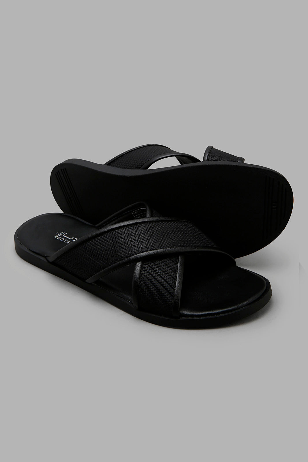 Redtag-Black-Criss-Cross-Strap-Sandal-Category:Sandals,-Colour:Black,-Filter:Men's-Footwear,-Men-Sandals,-New-In,-New-In-Men-FOO,-Non-Sale,-Section:Men,-W22O-Men's-