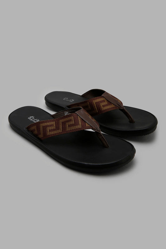 Redtag-Olive-Monogram-Strap-Toe-Post-Category:Sandals,-Colour:Olive,-Filter:Men's-Footwear,-Men-Sandals,-New-In,-New-In-Men-FOO,-Non-Sale,-Section:Men,-W22O-Men's-