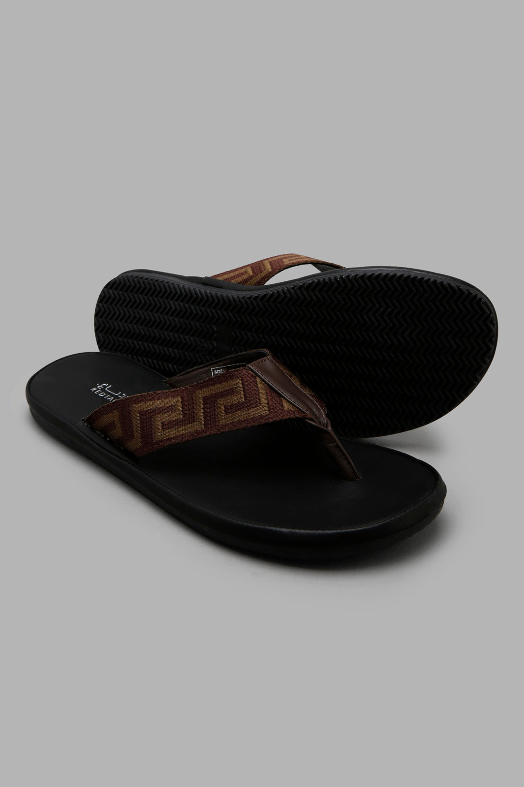 Redtag-Olive-Monogram-Strap-Toe-Post-Category:Sandals,-Colour:Olive,-Filter:Men's-Footwear,-Men-Sandals,-New-In,-New-In-Men-FOO,-Non-Sale,-Section:Men,-W22O-Men's-