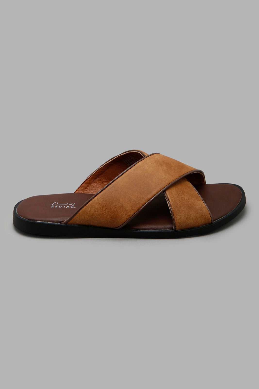 Redtag-Brown-Criss-Cross-Strap-Sandal-Category:Sandals,-Colour:Brown,-Filter:Men's-Footwear,-Men-Sandals,-New-In,-New-In-Men-FOO,-Non-Sale,-Section:Men,-W22O-Men's-