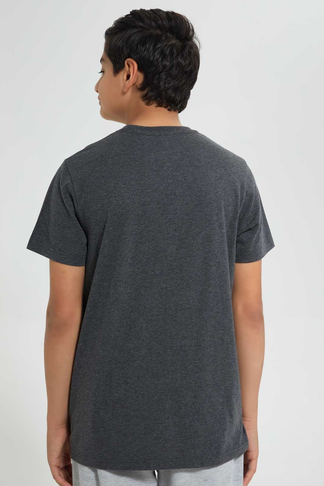 Redtag-Charcoal-Beach-California-Tee-Graphic-T-Shirts-Senior-Boys-9 to 14 Years
