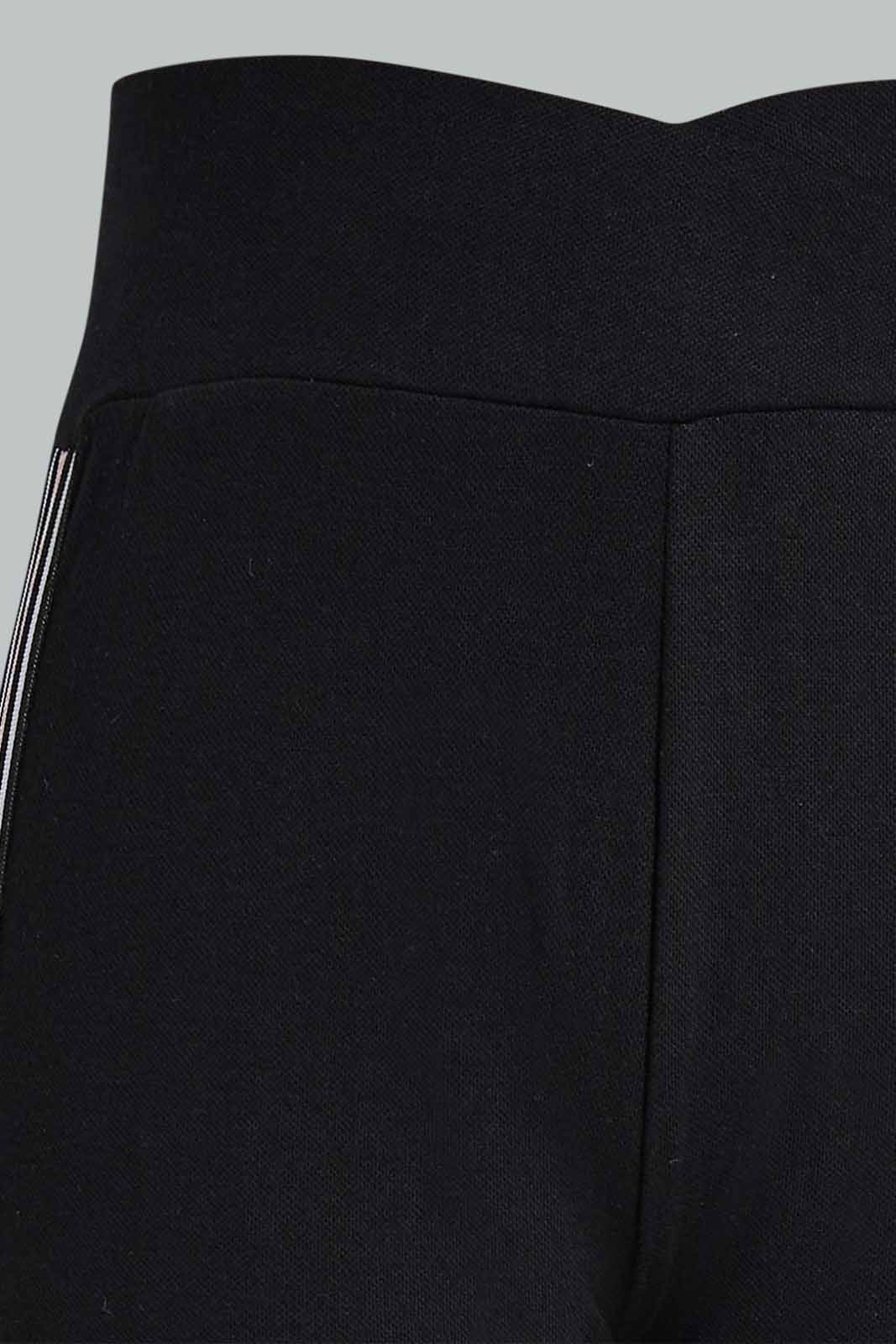 Redtag-Black-Pique-Leggings-With-Print-Category:Leggings,-Colour:Black,-Filter:Senior-Girls-(9-to-14-Yrs),-GSR-Leggings,-New-In,-New-In-GSR,-Non-Sale,-S22D,-Section:Kidswear,-TBL-Senior-Girls-