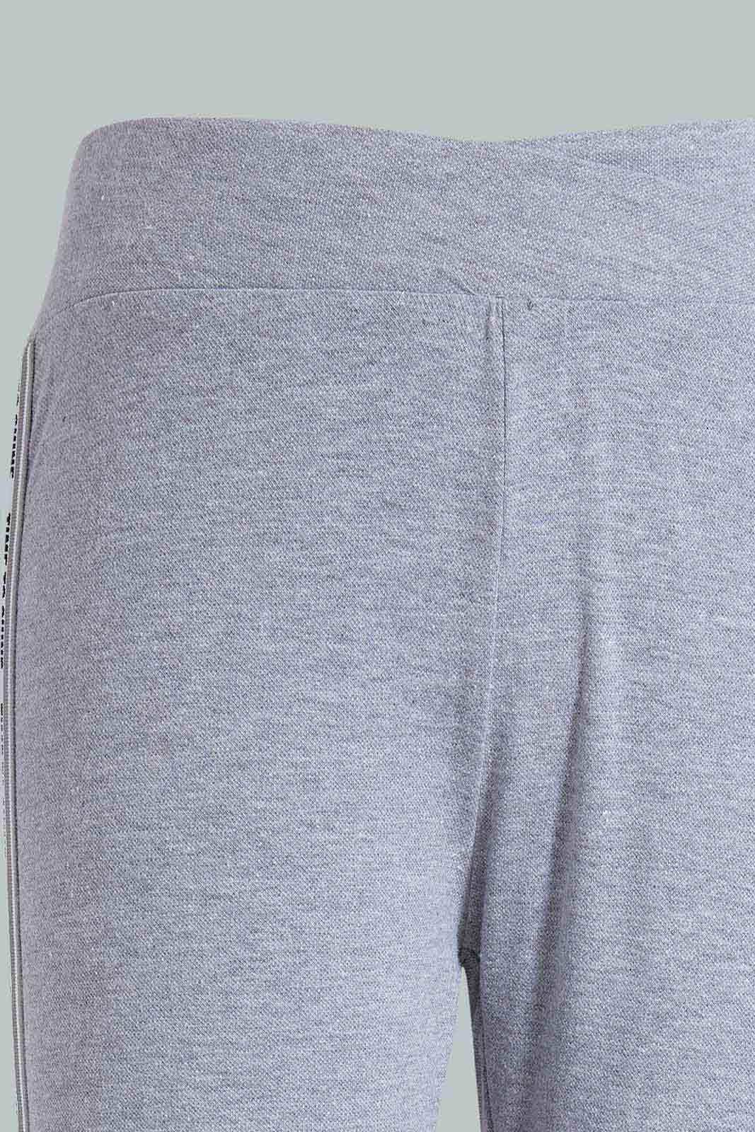 Redtag-Dk-Grey-Melange-Pique-Leggings-With-Print-Category:Leggings,-Colour:Grey,-Filter:Senior-Girls-(9-to-14-Yrs),-GSR-Leggings,-New-In,-New-In-GSR,-Non-Sale,-S22D,-Section:Kidswear,-TBL-Senior-Girls-