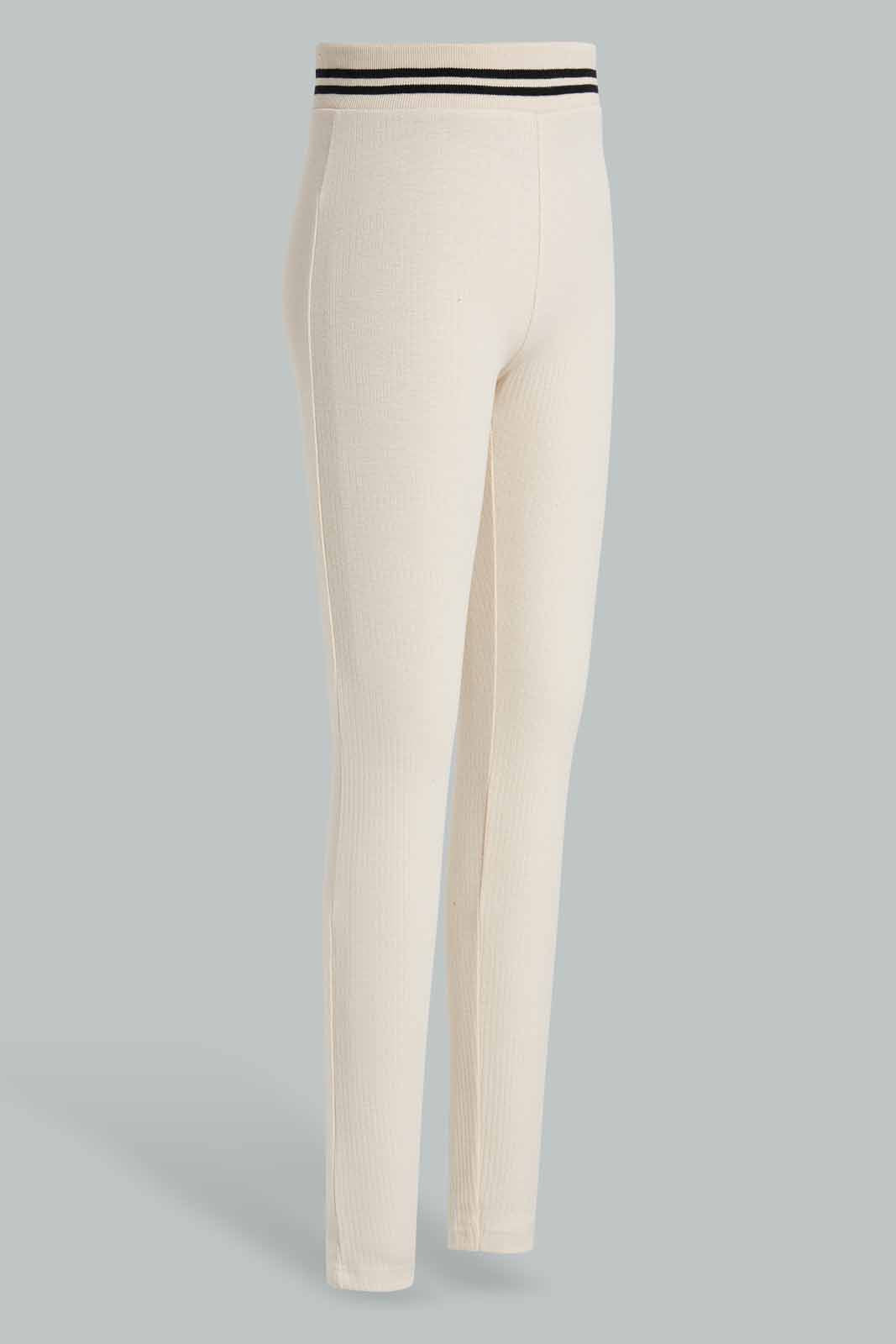 Redtag-Beige-Rib-Leggings-Category:Leggings,-Colour:Beige,-Filter:Senior-Girls-(9-to-14-Yrs),-GSR-Leggings,-New-In,-New-In-GSR,-Non-Sale,-S22D,-Section:Kidswear,-TBL-Senior-Girls-