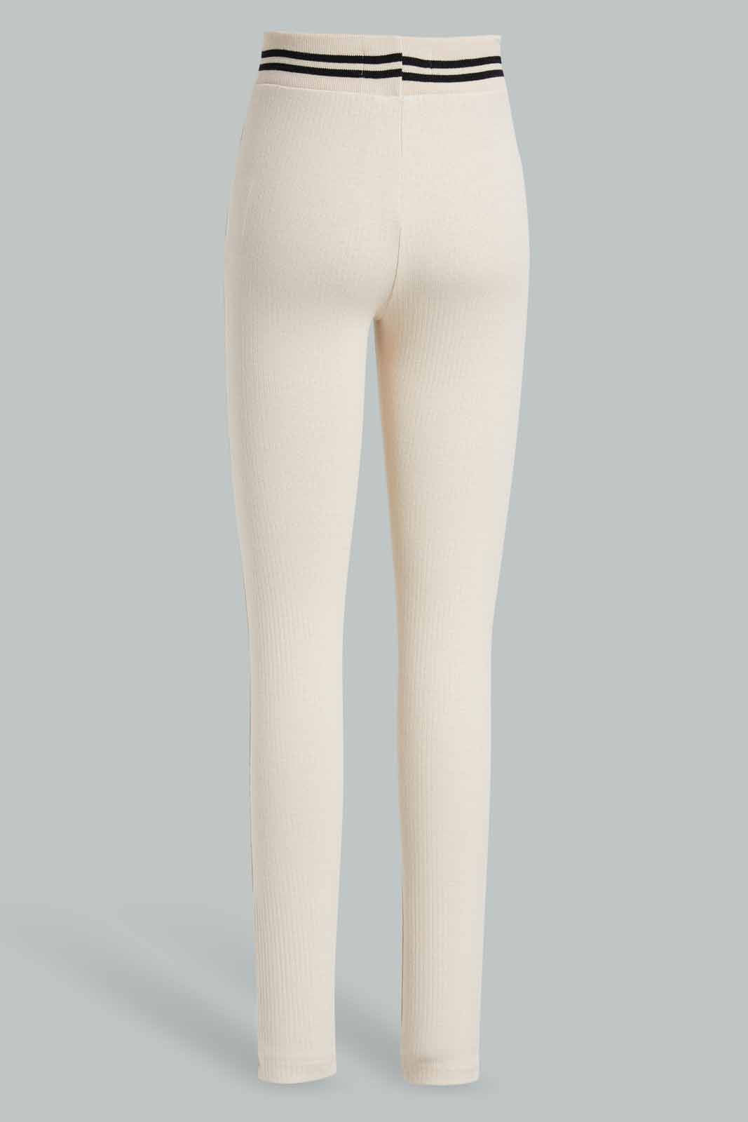Redtag-Beige-Rib-Leggings-Category:Leggings,-Colour:Beige,-Filter:Senior-Girls-(9-to-14-Yrs),-GSR-Leggings,-New-In,-New-In-GSR,-Non-Sale,-S22D,-Section:Kidswear,-TBL-Senior-Girls-