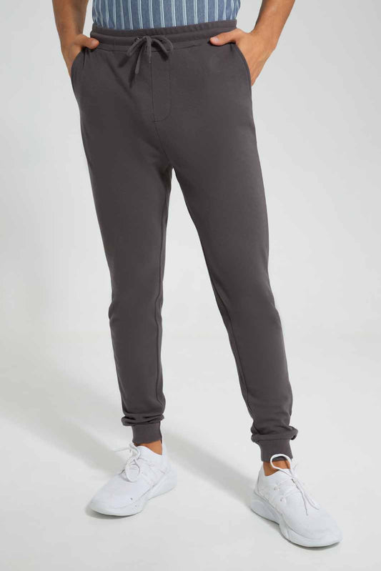 Redtag-Charcoal-Pique-Jog-Pant-Category:Joggers,-Colour:Charcoal,-Deals:New-In,-Filter:Men's-Clothing,-Men-Joggers,-New-In-Men,-Non-Sale,-S22D,-Section:Men,-TBL-Men's-
