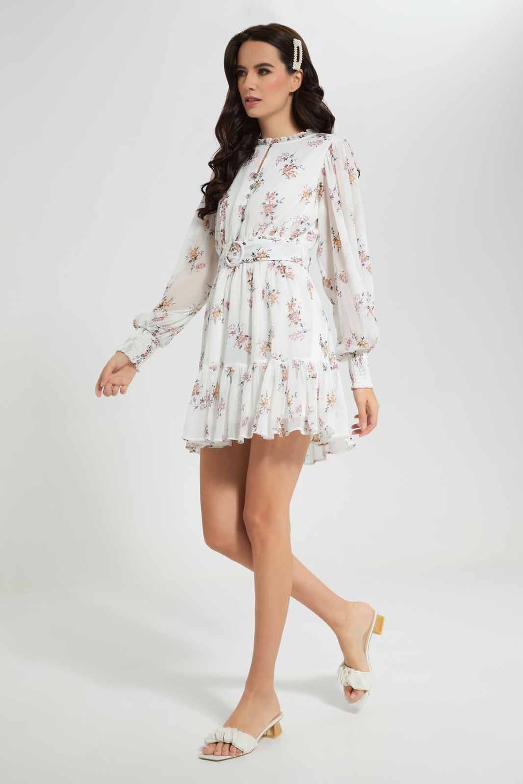 Redtag-Assorted-Blush-Floral-Print-Ruffle-Dress-APL,-Category:Dresses,-Colour:Assorted,-Deals:New-In,-Filter:Women's-Clothing,-New-In-Women-APL,-Non-Sale,-S22C,-Section:Women,-Women-Dresses-Women's-