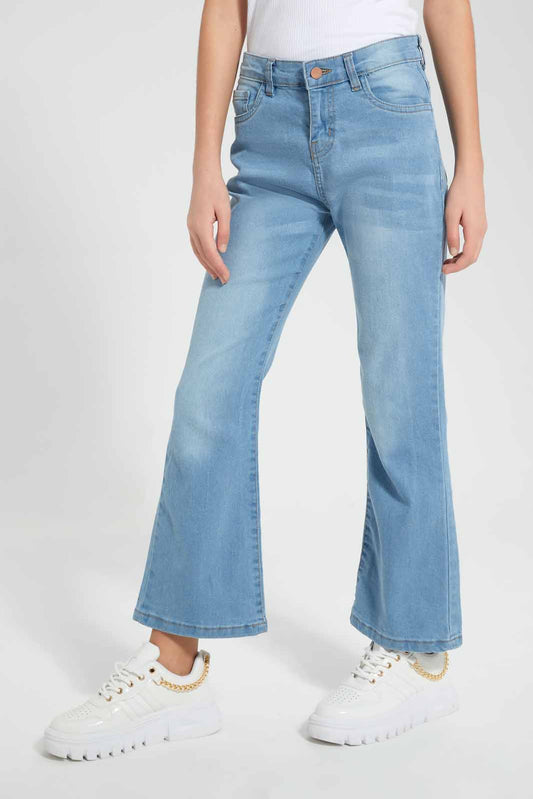Redtag-Light-Wash-Flared-Skinny-Jeans-Category:Jeans,-Colour:Light-Wash,-Filter:Senior-Girls-(9-to-14-Yrs),-GSR-Jeans,-New-In,-New-In-GSR,-Non-Sale,-S22D,-Section:Kidswear-Senior-Girls-9 to 14 Years