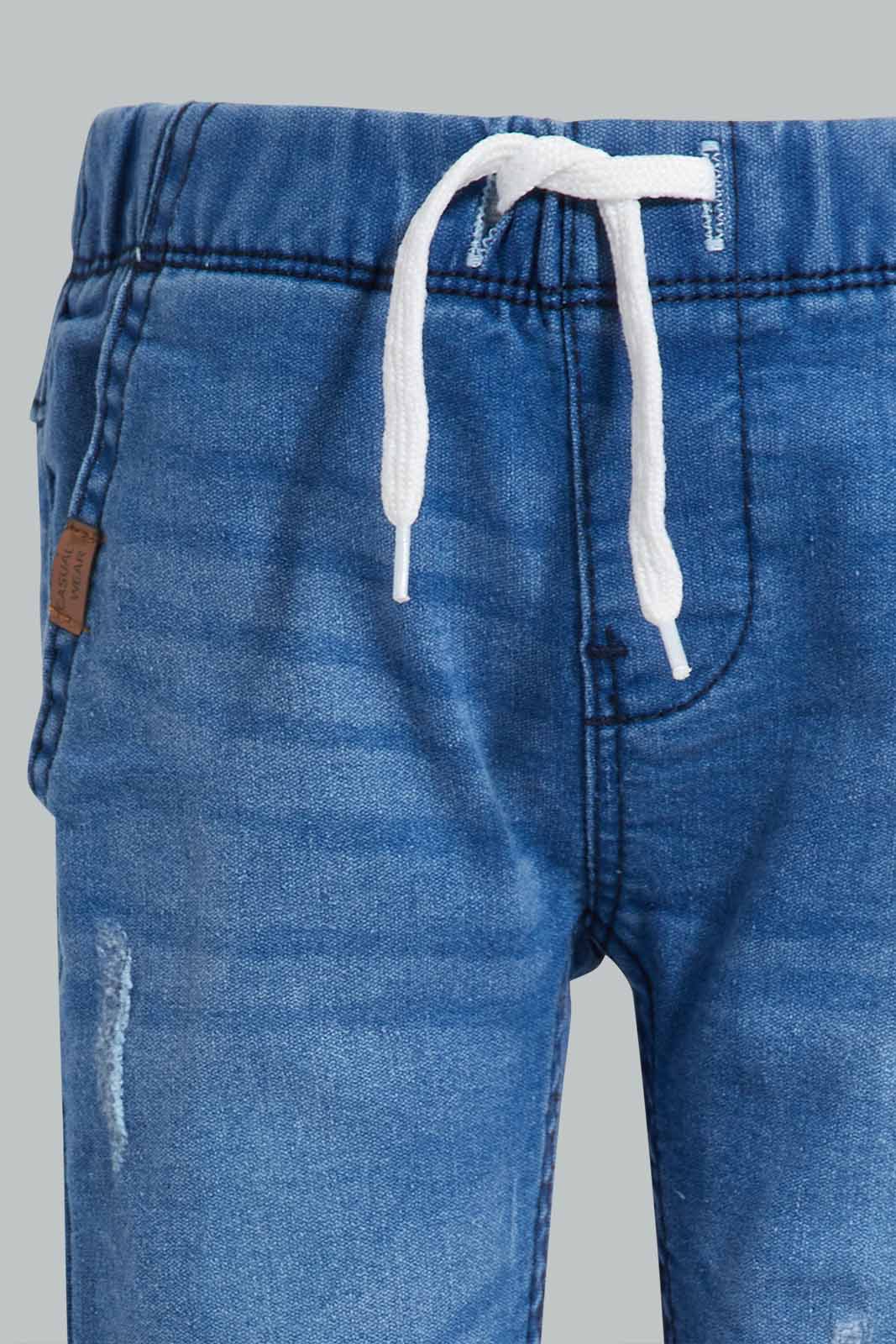 Redtag-Light-Wash-Pull-On-Denim-Pant-With-Pu-Patch-Category:Jeans,-Colour:Light-Wash,-Deals:New-In,-Filter:Infant-Boys-(3-to-24-Mths),-INB-Jeans,-New-In-INB-APL,-Non-Sale,-S22D,-Section:Boys-(0-to-14Yrs)-Infant-Boys-3 to 24 Months