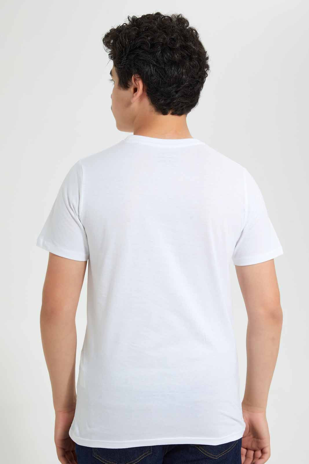 Redtag-White-Jacquard-California-Tee-Graphic-T-Shirts-Senior-Boys-9 to 14 Years