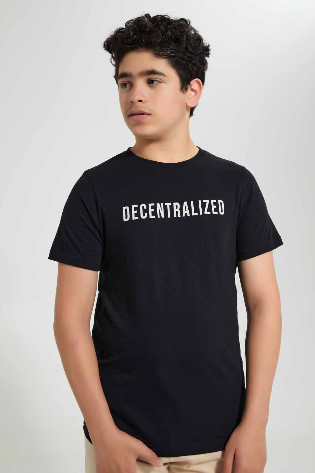 Redtag-Beige-Distant-Lands-Tee-Graphic-T-Shirts-Senior-Boys-9 to 14 Years