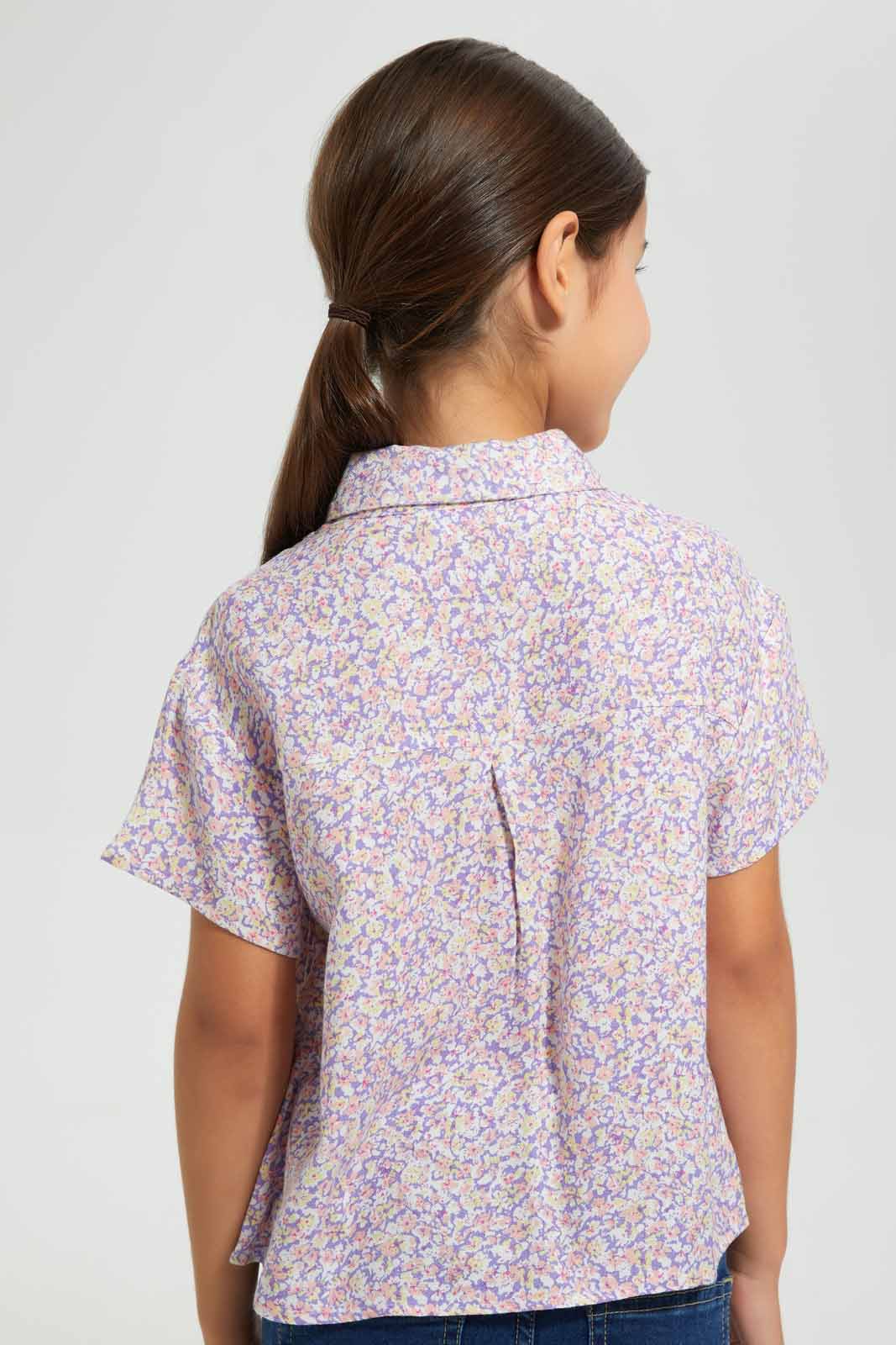 Redtag-Lilac-Floral-Print-Blouse-Category:Blouses,-Colour:Lilac,-Deals:4-For-90,-Deals:Sale,-Filter:Girls-(2-to-8-Yrs),-Girls-Blouses,-S22D,-Sale-GIR-APL,-Section:Girls-(0-to-14Yrs)-Girls-2 to 8 Years