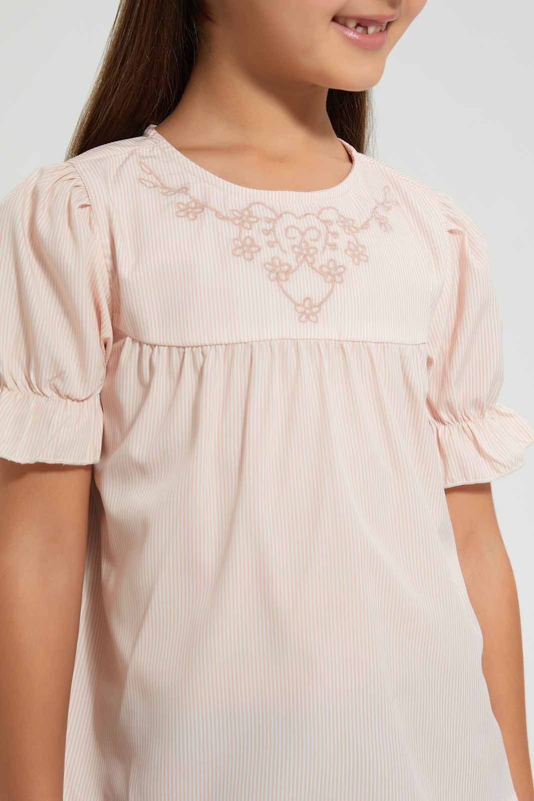 Redtag-Pink-Embroidered-Blouse-Category:Blouses,-Colour:Pink,-Deals:4-For-90,-Deals:Sale,-Filter:Girls-(2-to-8-Yrs),-Girls-Blouses,-S22D,-Sale-GIR-APL,-Section:Girls-(0-to-14Yrs)-Girls-2 to 8 Years