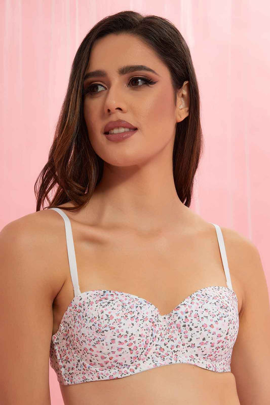 Redtag-White-Floral-Printed-Microfiber-Balconette-Bra-Category:Bras,-Colour:White,-Deals:New-In,-Filter:Women's-Clothing,-New-In-Women-APL,-Non-Sale,-Section:Women,-TBL,-W22O,-Women-Bras--