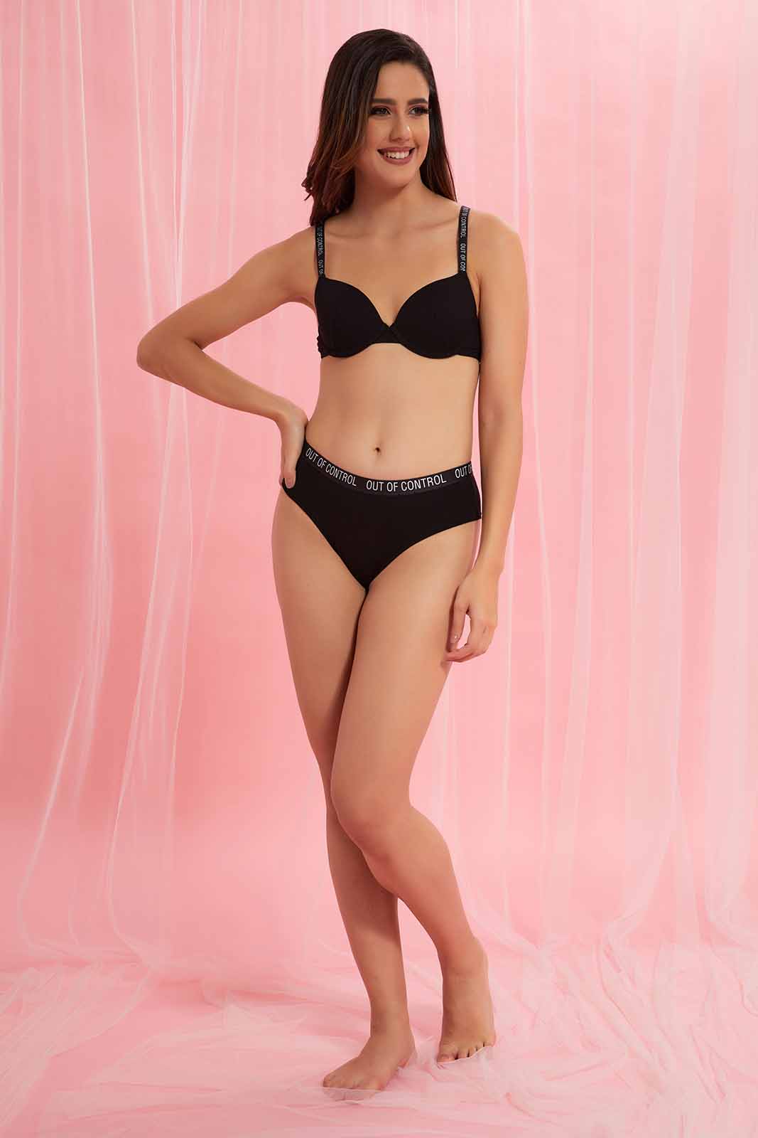 Redtag-Solid-Black-Boyleg-Brief-With-Printed-Elastic-Category:Briefs,-Colour:Black,-Deals:New-In,-Filter:Women's-Clothing,-New-In-Women-APL,-Non-Sale,-Section:Women,-TBL,-W22O,-Women-Briefs--