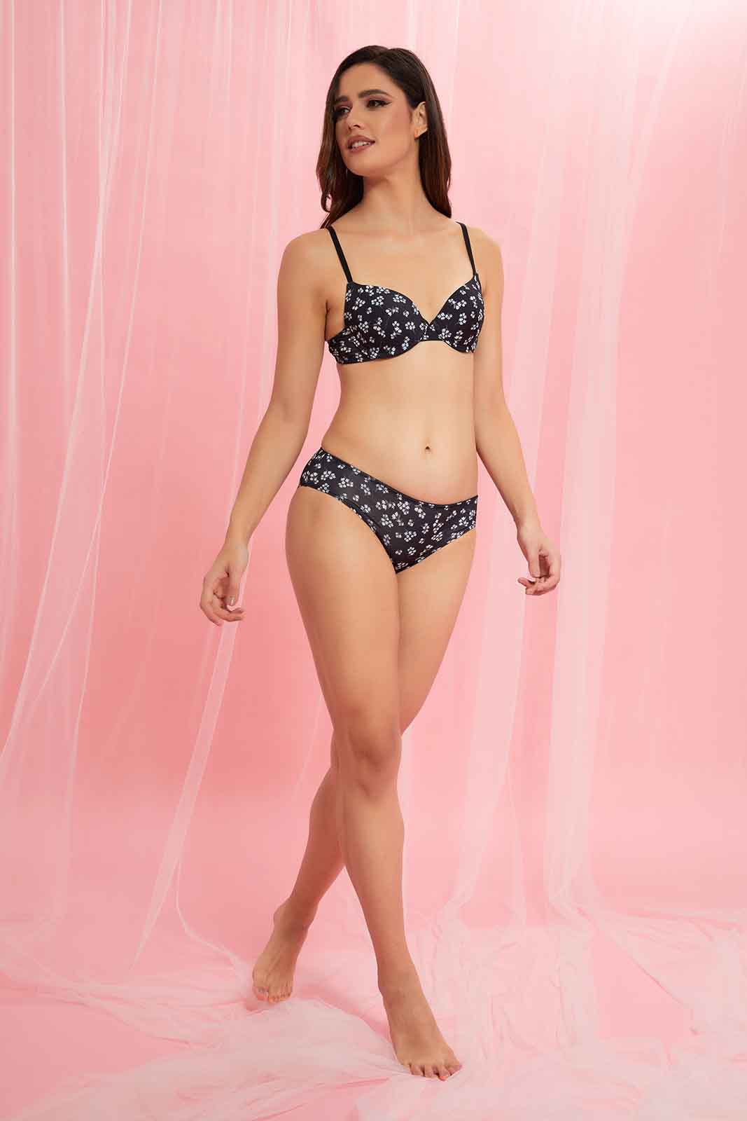 Redtag-Black-Floral-Printed-Microfiber-Bikini-Brief-Category:Briefs,-Colour:Black,-Deals:New-In,-Filter:Women's-Clothing,-New-In-Women-APL,-Non-Sale,-Section:Women,-TBL,-W22O,-Women-Briefs--