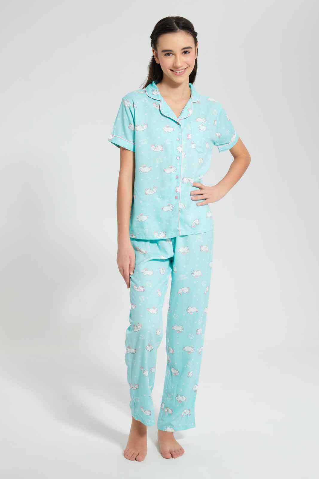 Blue Bunny Pajama Set (2 Piece)