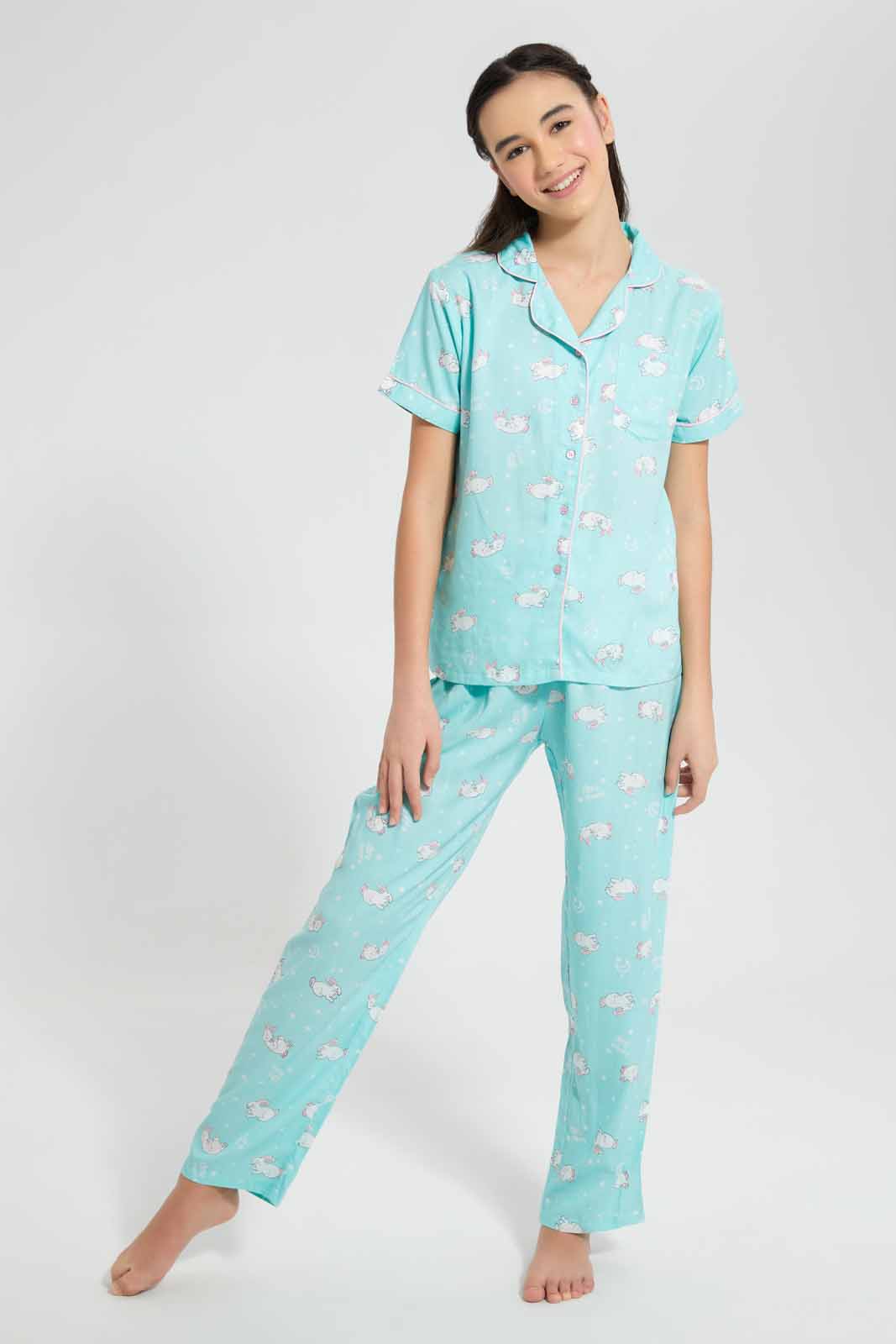 Blue Bunny Pajama Set (2 Piece)