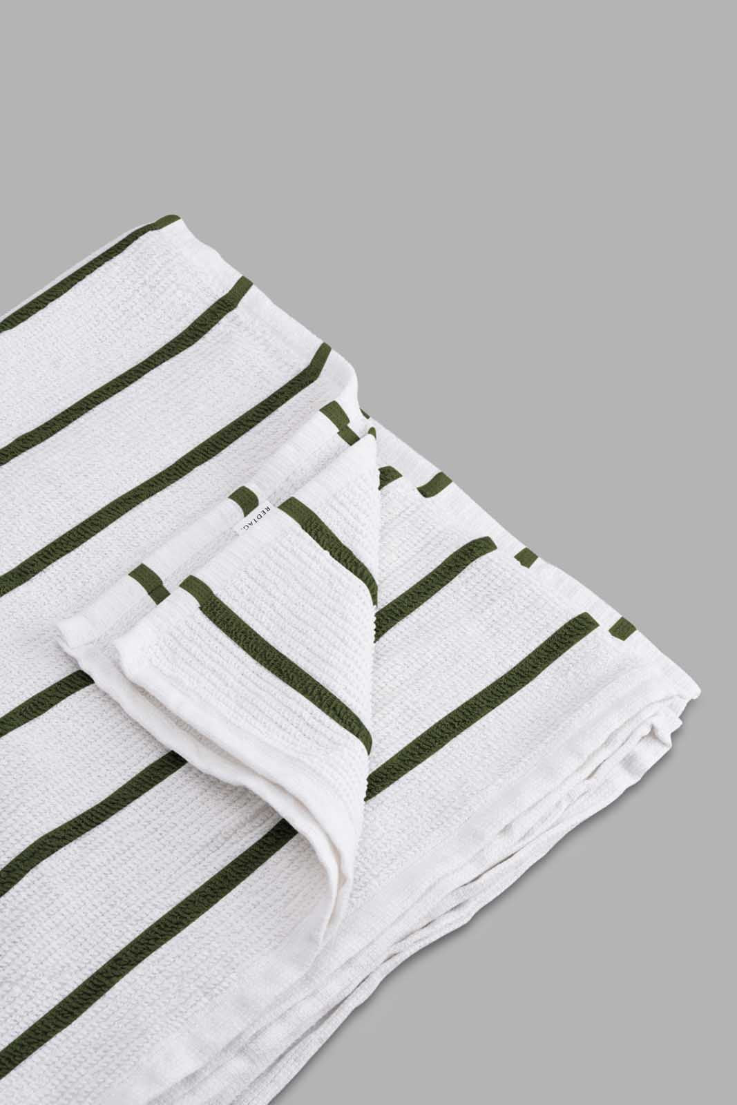Mint Striped Bath Towel
