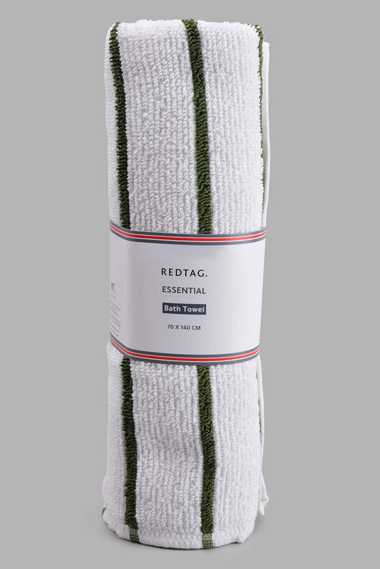 Mint Striped Bath Towel