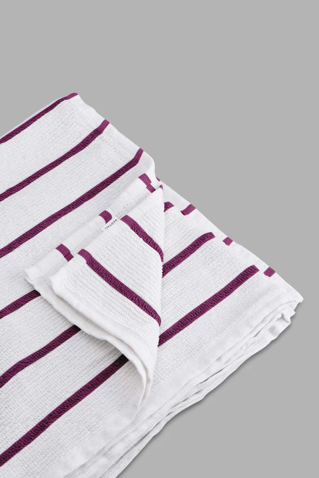 Purple Stripe Bath Towel