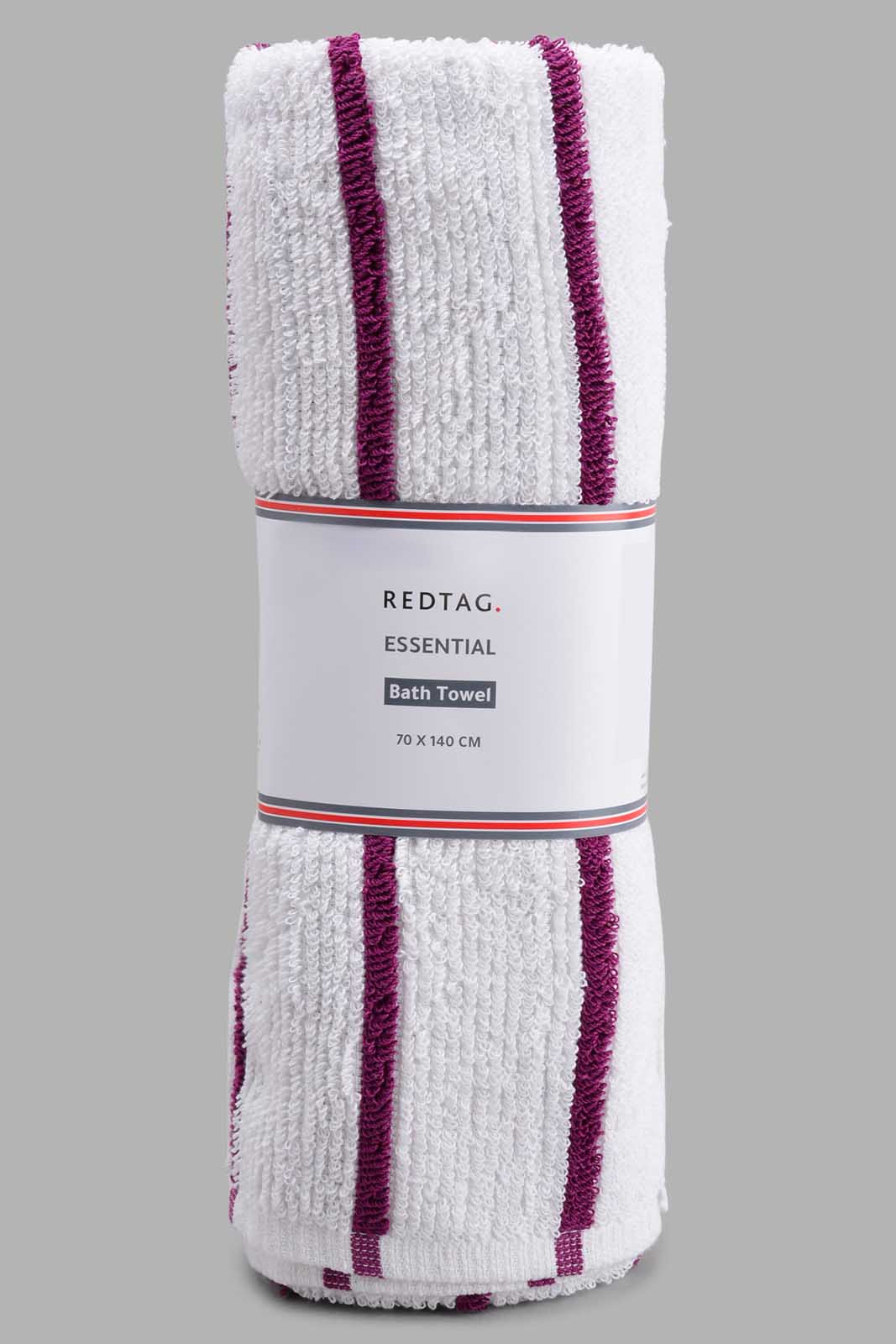 Purple Stripe Bath Towel