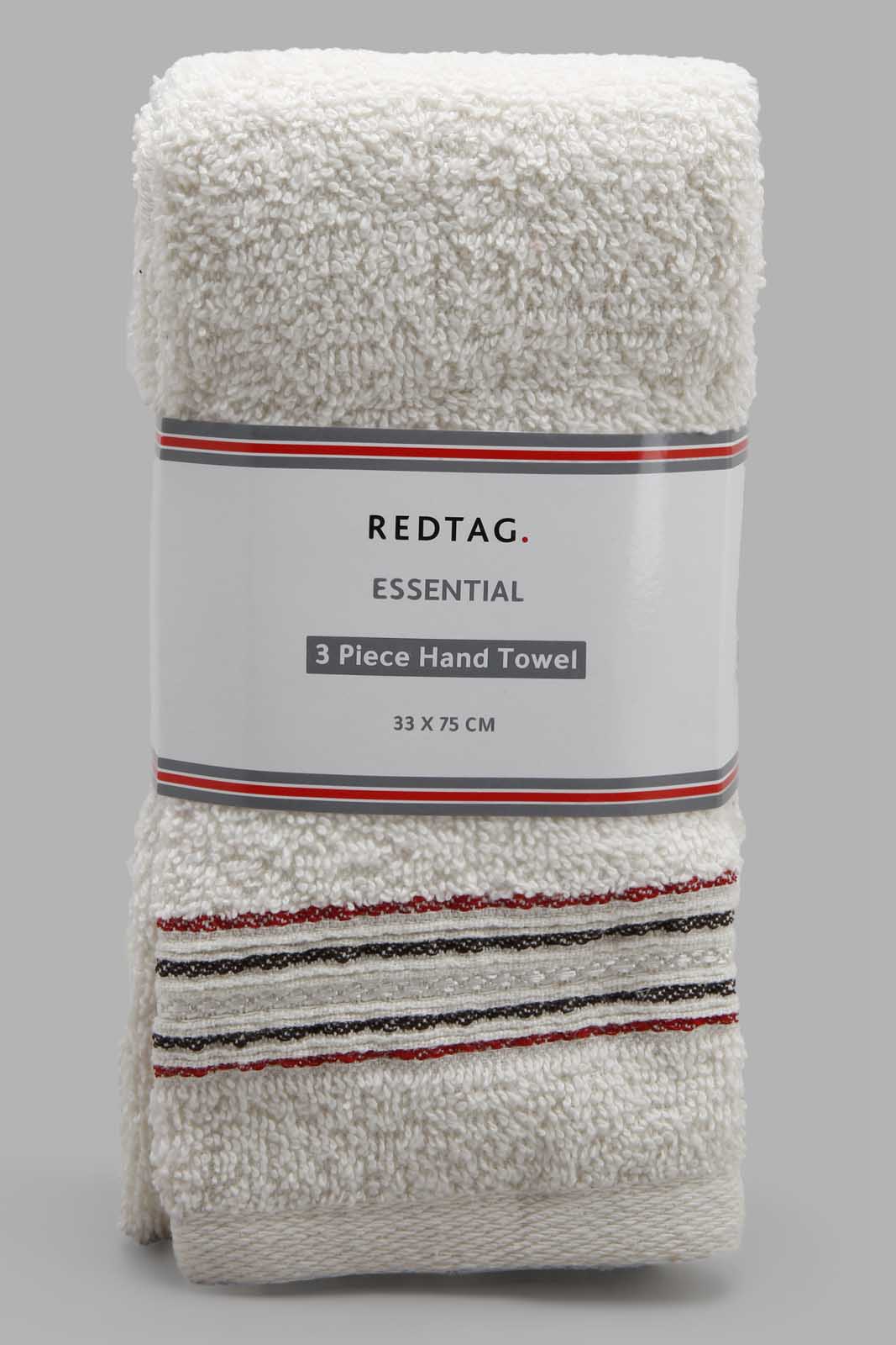 Redtag-Pale-Grey-Hand-Towel-(3Pc-Set)-Category:Towels,-Colour:Cream,-Filter:Home-Bathroom,-FSDU,-HMW-BAC-Towels,-Non-Sale,-S22B,-Section:Homewares-Home-Bathroom-