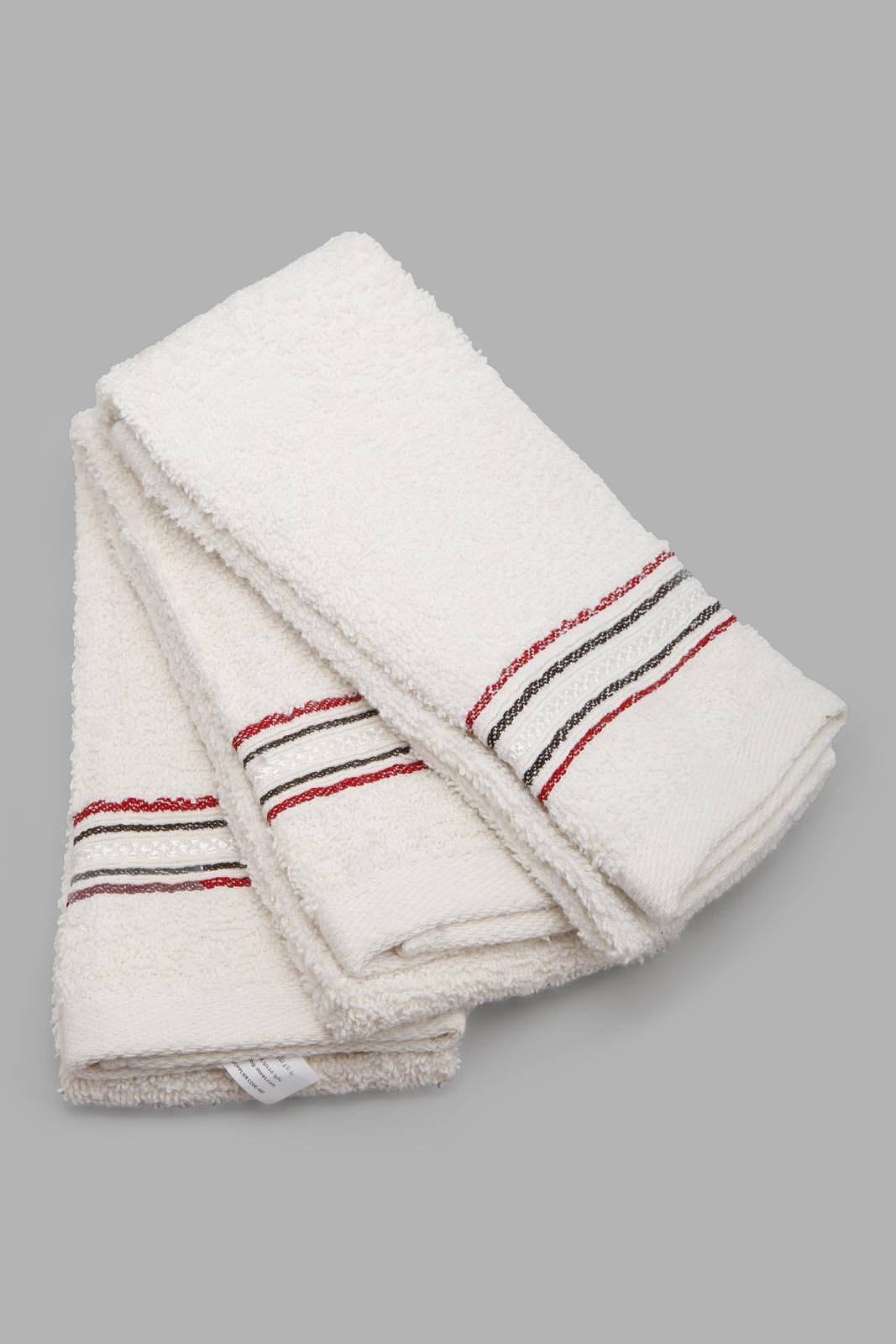 Redtag-Pale-Grey-Hand-Towel-(3Pc-Set)-Category:Towels,-Colour:Cream,-Filter:Home-Bathroom,-FSDU,-HMW-BAC-Towels,-Non-Sale,-S22B,-Section:Homewares-Home-Bathroom-