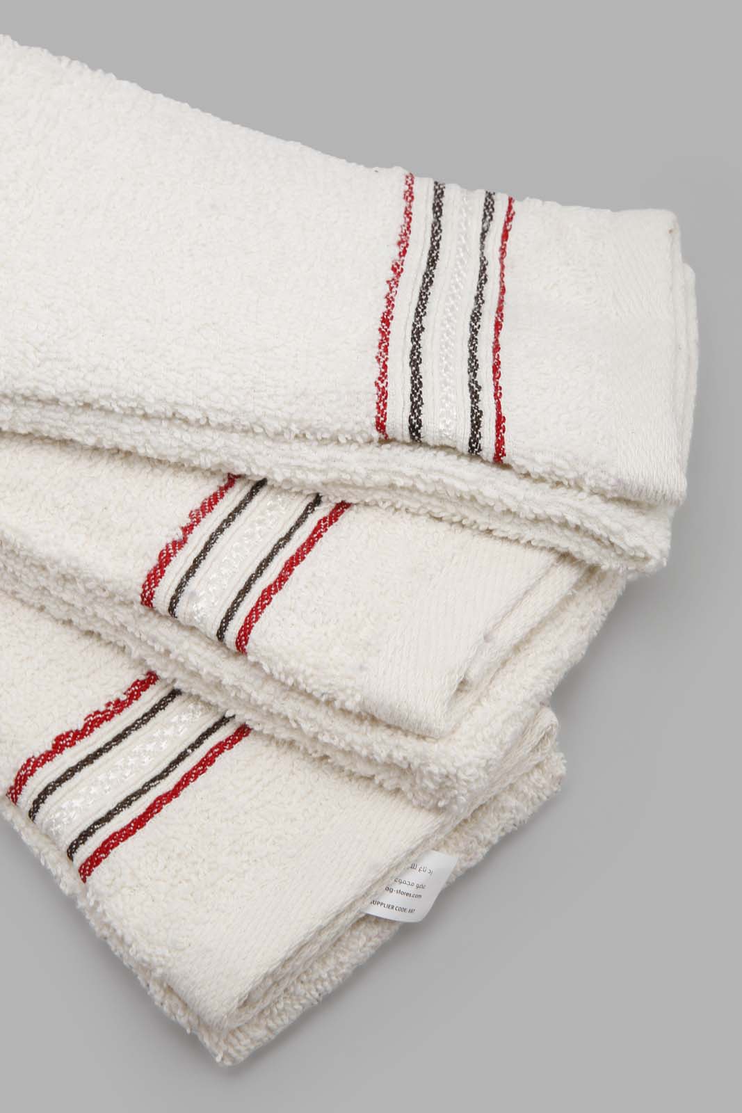 Redtag-Pale-Grey-Hand-Towel-(3Pc-Set)-Category:Towels,-Colour:Cream,-Filter:Home-Bathroom,-FSDU,-HMW-BAC-Towels,-Non-Sale,-S22B,-Section:Homewares-Home-Bathroom-