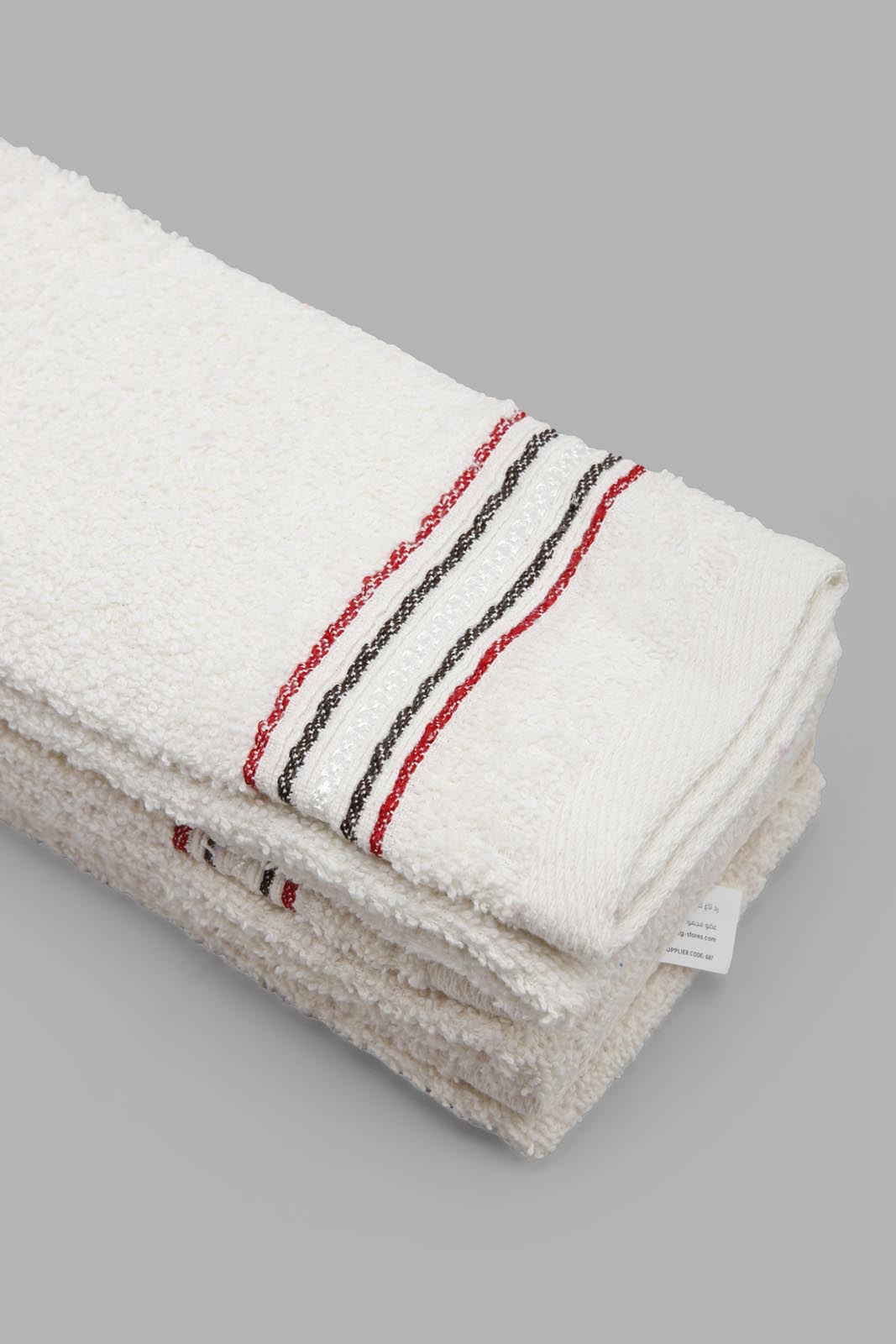Redtag-Pale-Grey-Hand-Towel-(3Pc-Set)-Category:Towels,-Colour:Cream,-Filter:Home-Bathroom,-FSDU,-HMW-BAC-Towels,-Non-Sale,-S22B,-Section:Homewares-Home-Bathroom-