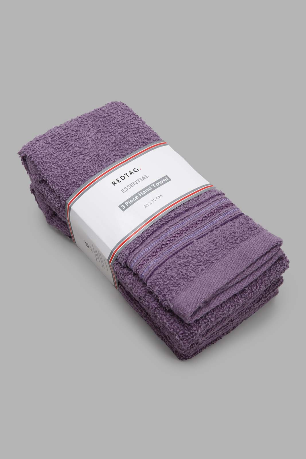 Redtag-Beige-Hand-Towel-(3Pc-Set)-Category:Towels,-Colour:Purple,-Filter:Home-Bathroom,-FSDU,-HMW-BAC-Towels,-Non-Sale,-S22B,-Section:Homewares-Home-Bathroom-