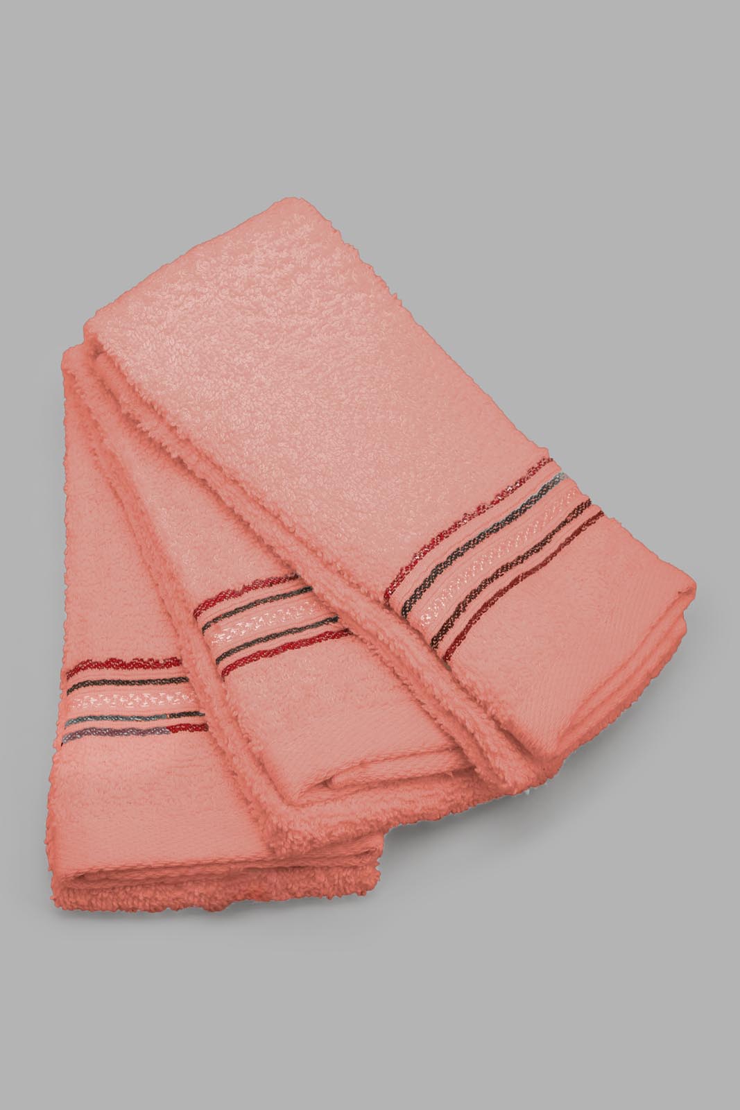 Redtag-Purple-Hand-Towel-(3Pc-Set)-Category:Towels,-Colour:Peach,-Filter:Home-Bathroom,-FSDU,-HMW-BAC-Towels,-Non-Sale,-S22B,-Section:Homewares-Home-Bathroom-